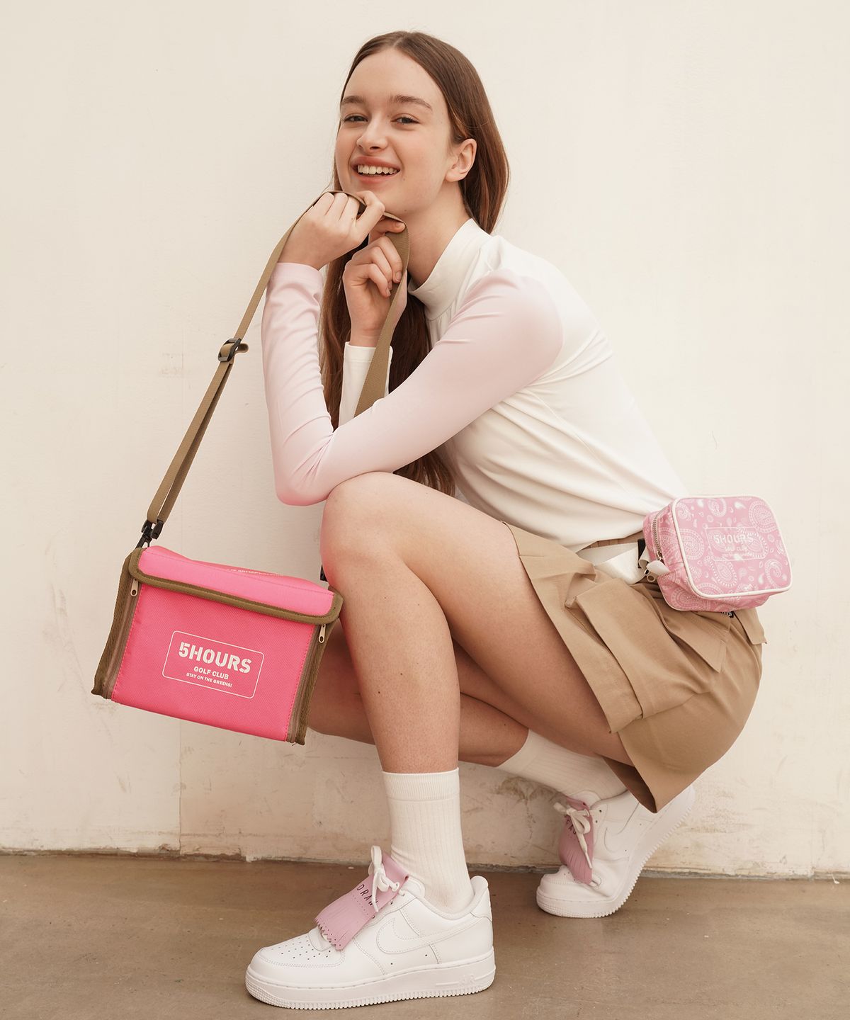 파이브아워스(5HOURS) PAISLEY HONOR BELT BAG_PINK
