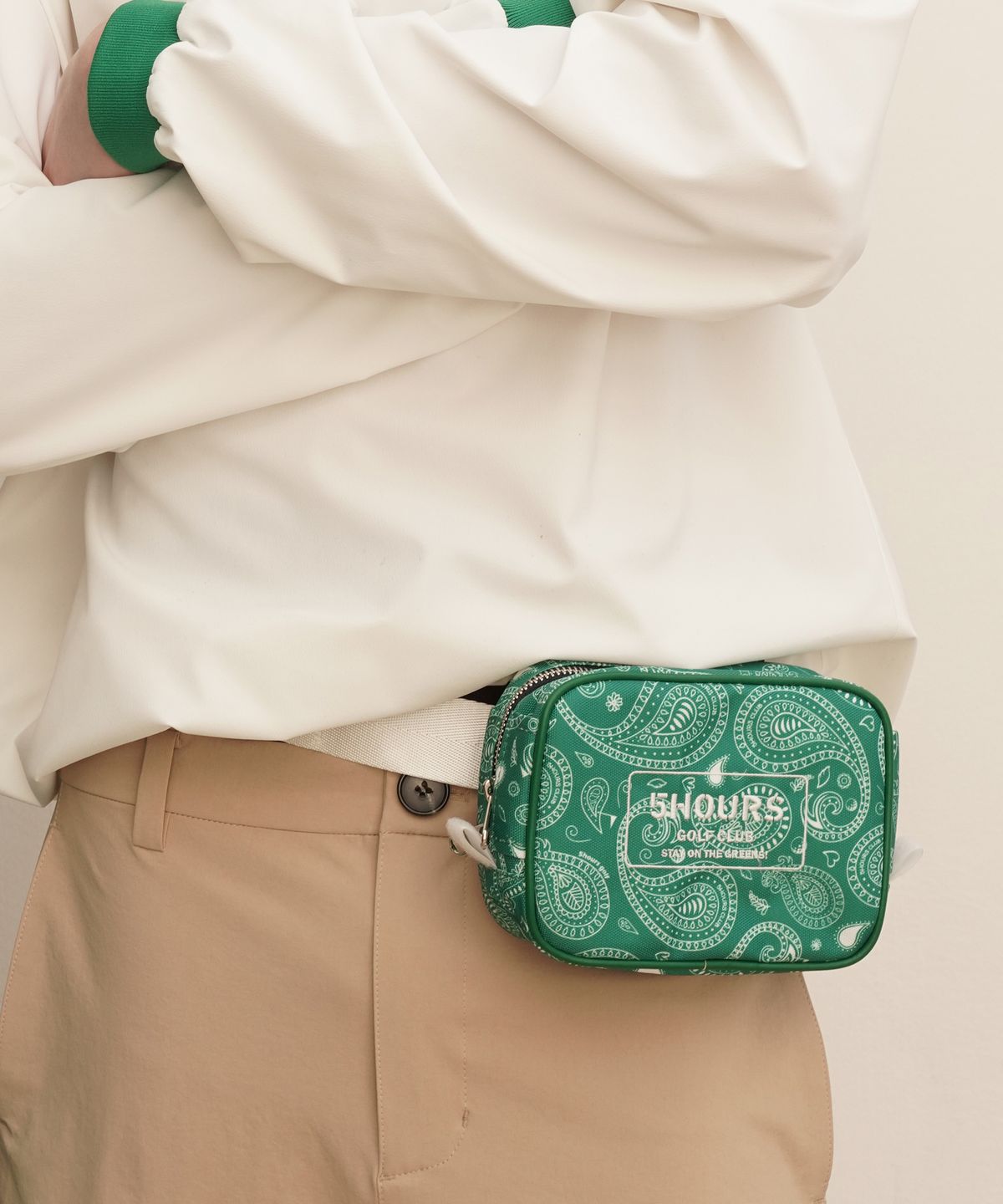 파이브아워스(5HOURS) PAISLEY HONOR BELT BAG_GREEN