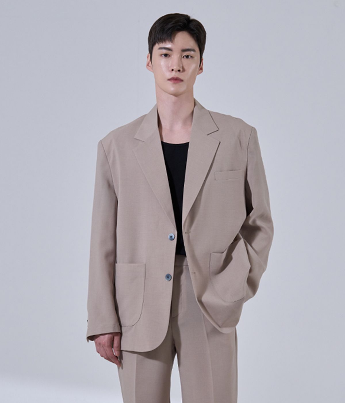 효지(HYOJI) [여름] 커스터마이징 세미오버 핏 수트 블레이저 (4컬러)