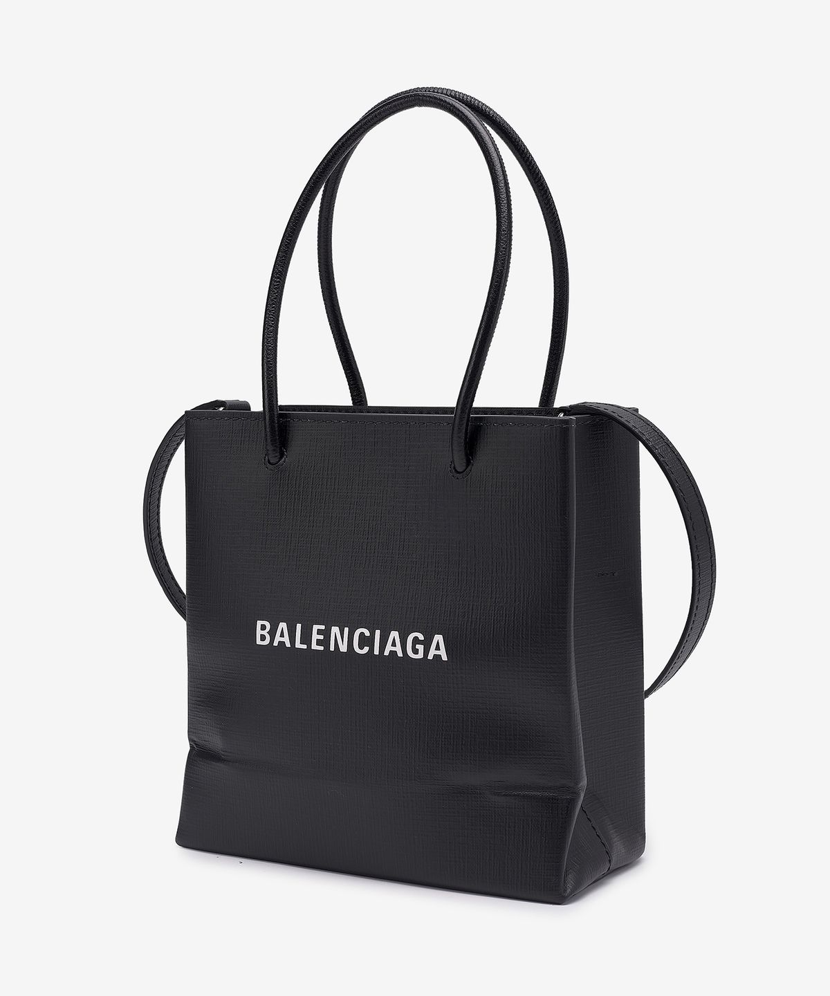 발렌시아가(BALENCIAGA) 노스 사우스 로고 토트백 - 블랙 / 5978580AI2N1000