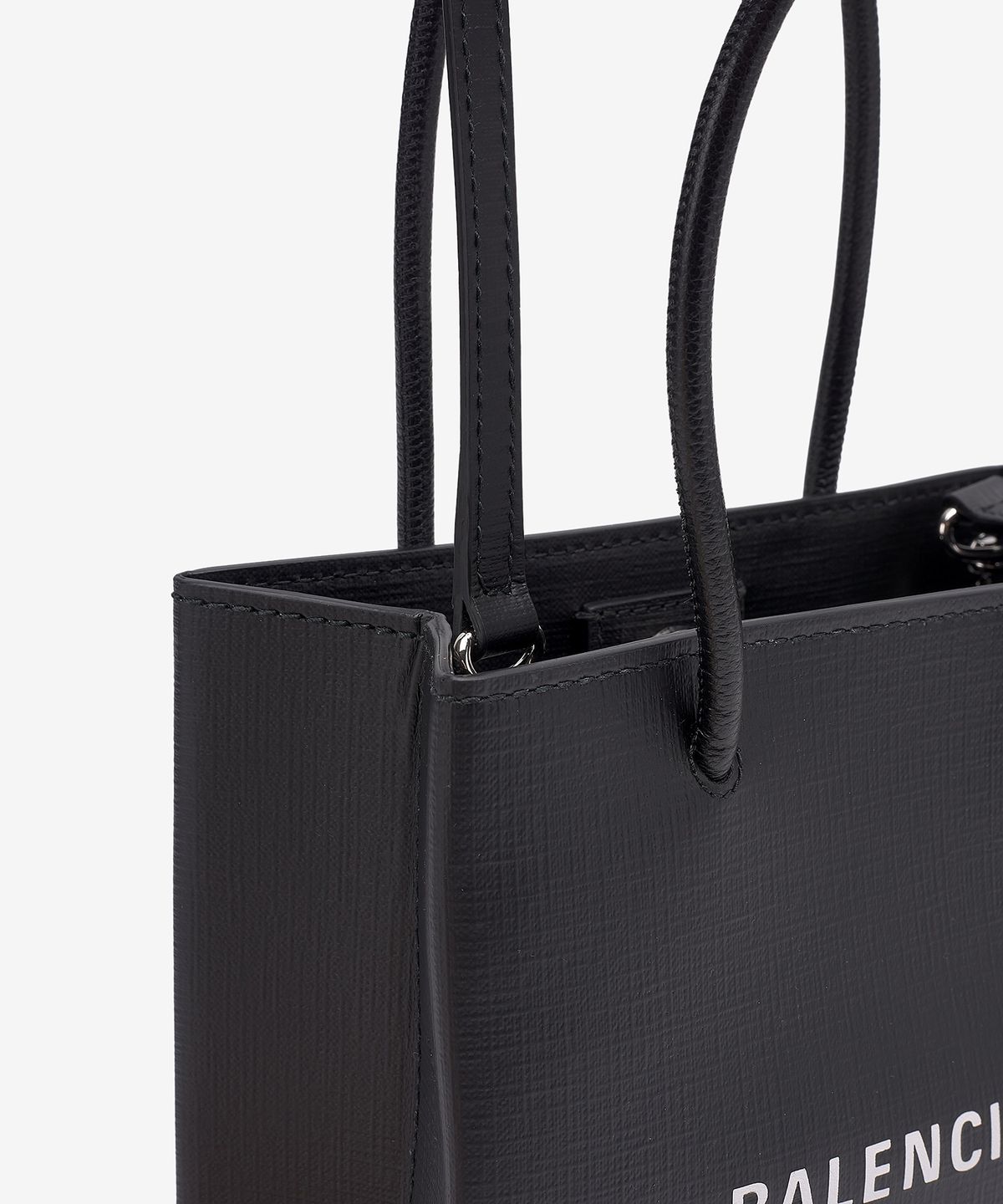 발렌시아가(BALENCIAGA) 노스 사우스 로고 토트백 - 블랙 / 5978580AI2N1000