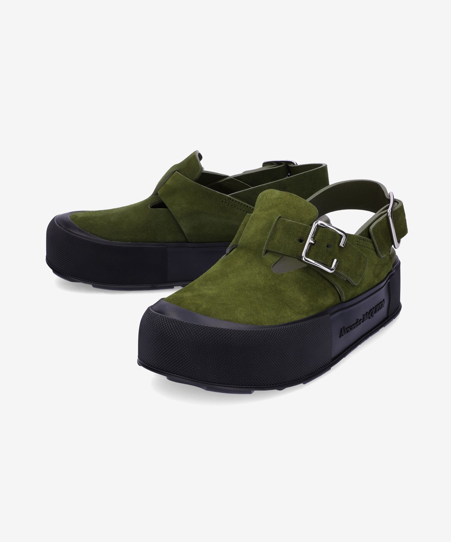 MUSINSA | ALEXANDER McQUEEN Mount Slick Sandals - Green