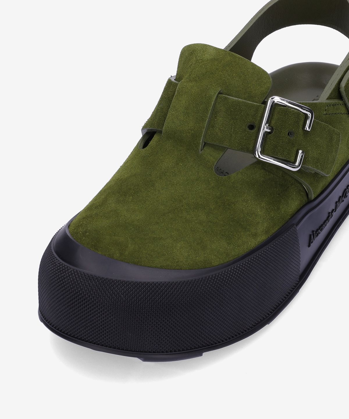 알렉산더 맥퀸(ALEXANDER McQUEEN) 마운트 슬릭 샌들 - 그린 / 735803WHXK53327