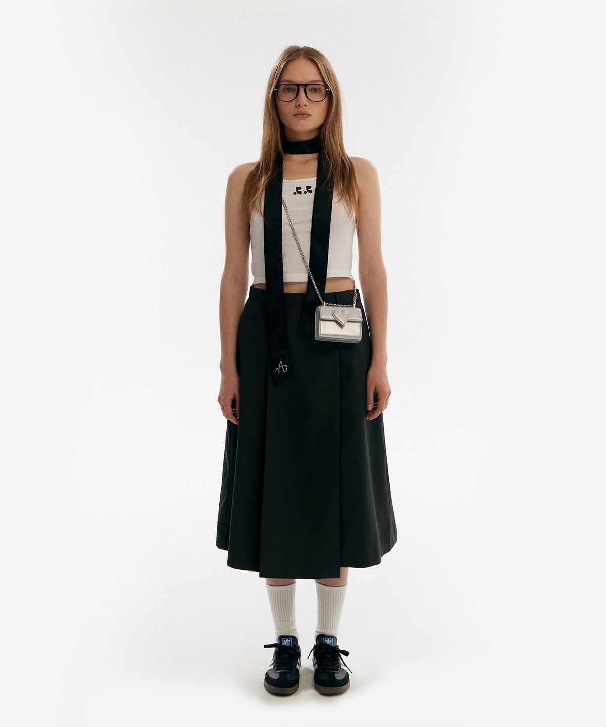 크리스틴프로젝트(CHRISTINE PROJECT) TWIST HEART MICRO BAG(SILVER GLASS)