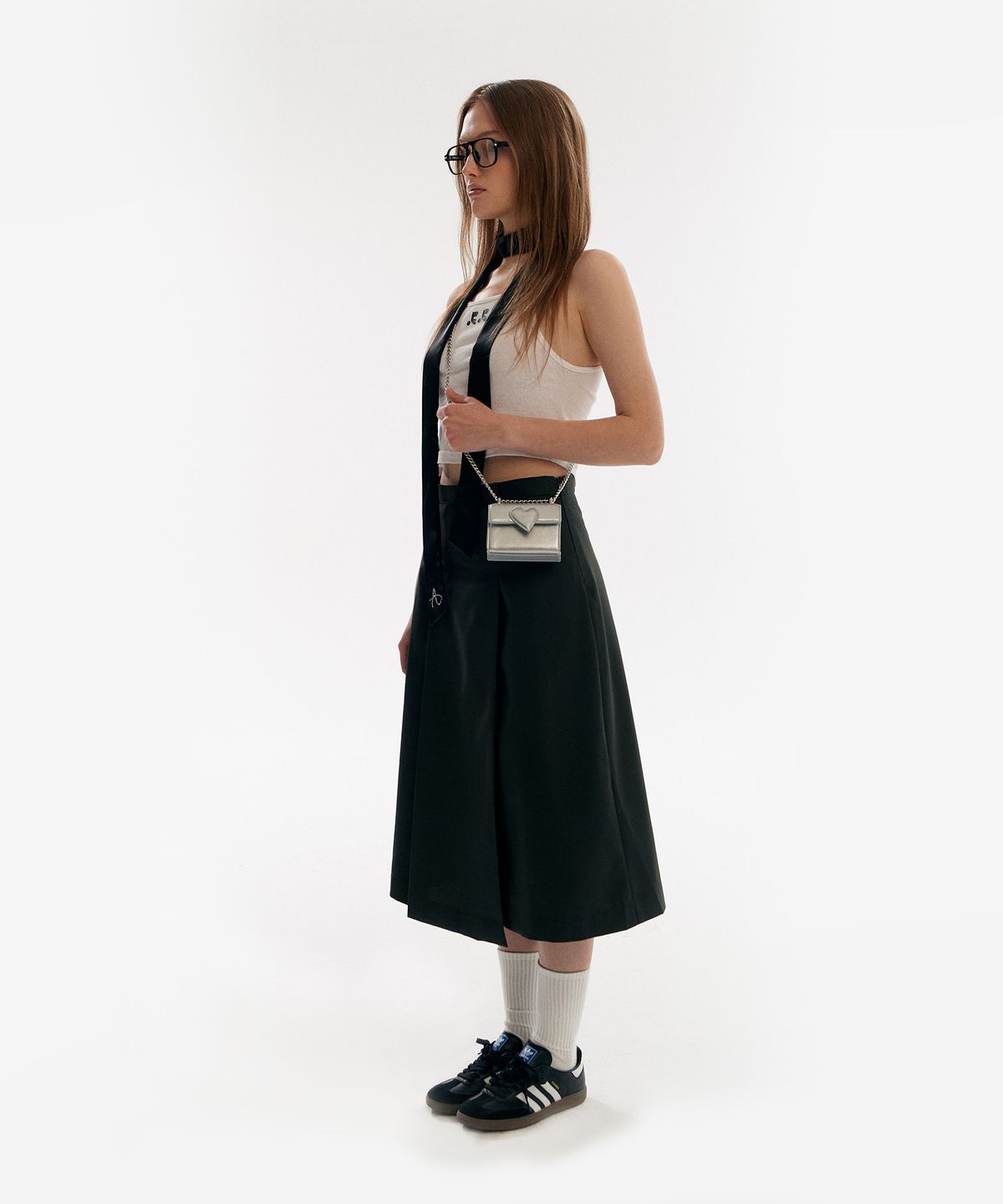 크리스틴프로젝트(CHRISTINE PROJECT) TWIST HEART MICRO BAG(SILVER GLASS)