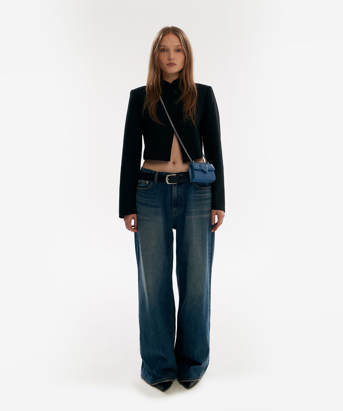 크리스틴프로젝트(CHRISTINE PROJECT) TWIST HEART MICRO BAG(BLUE SLUSH)