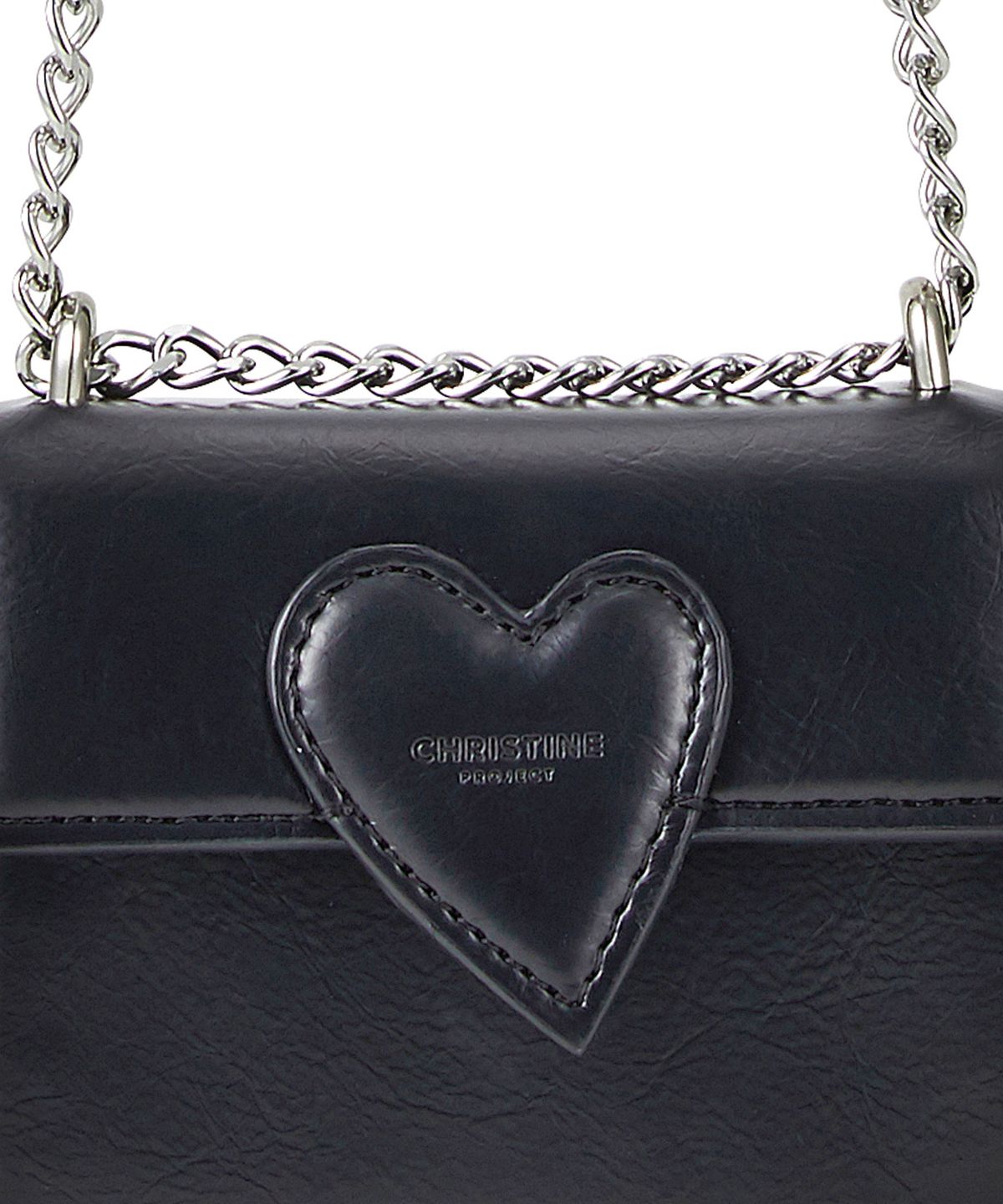 크리스틴프로젝트(CHRISTINE PROJECT) TWIST HEART MICRO BAG(BLACK PEPPER)