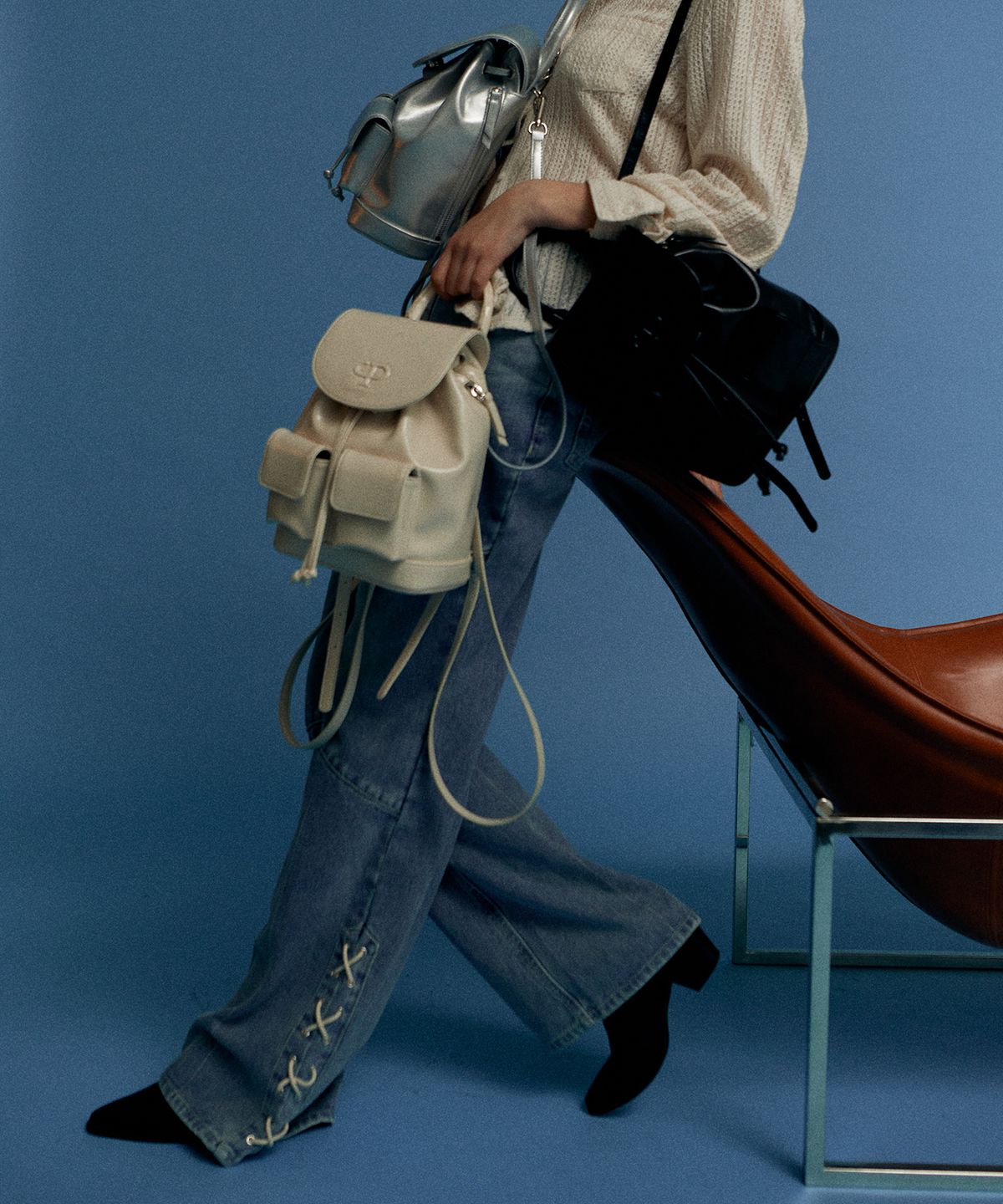 크리스틴프로젝트(CHRISTINE PROJECT) CHRISTINE MINI BACKPACK(BRIE CHEESE)