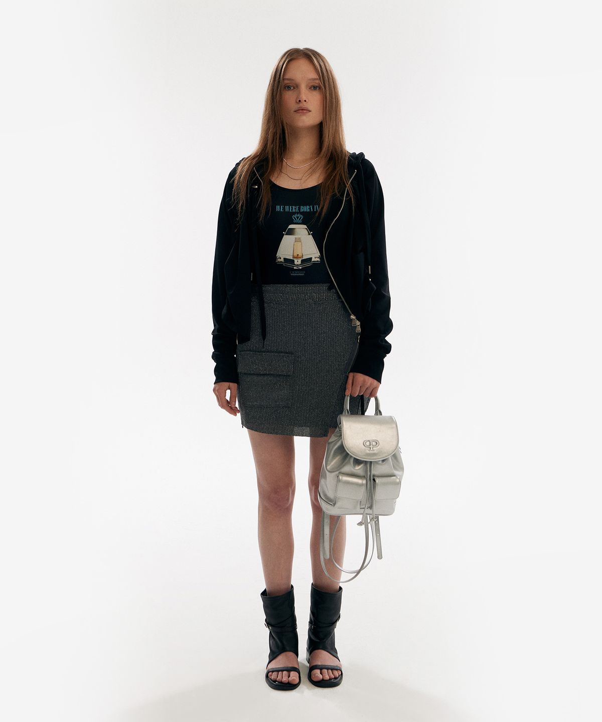 크리스틴프로젝트(CHRISTINE PROJECT) CHRISTINE MINI BACKPACK(SILVER GLASS)
