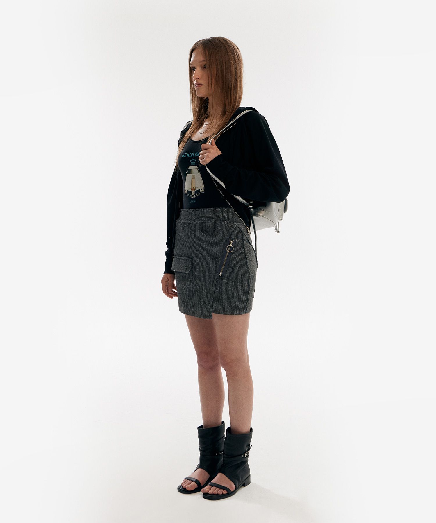 MUSINSA | CHRISTINEPROJECT CHRISTINE MINI BACKPACK (SILVER