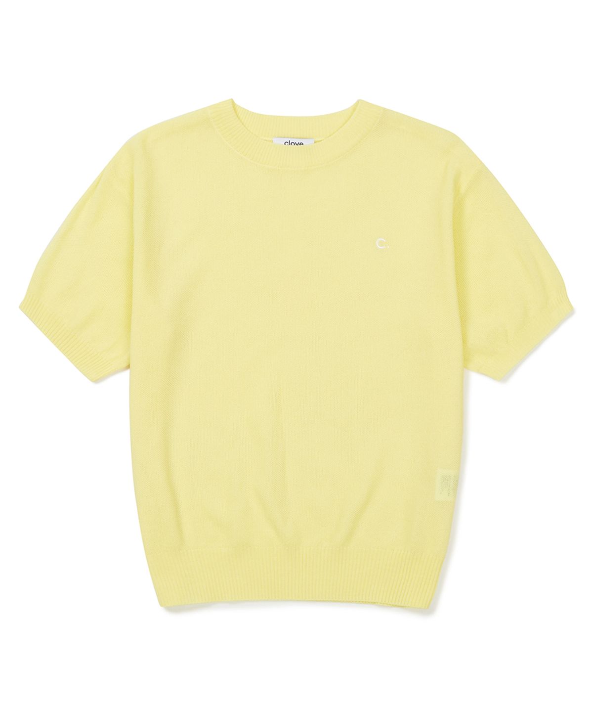 클로브(CLOVE) [23SS clove] Logo Round Neck Knit (Lemon)