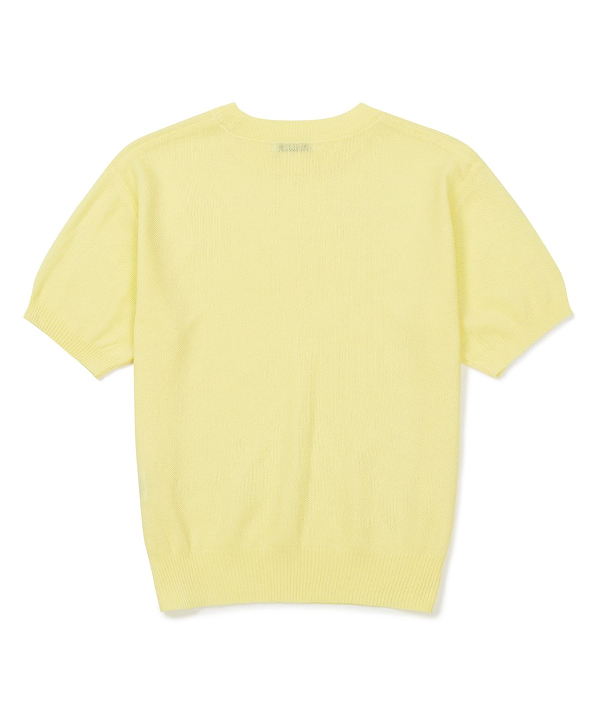 클로브(CLOVE) [23SS clove] Logo Round Neck Knit (Lemon)