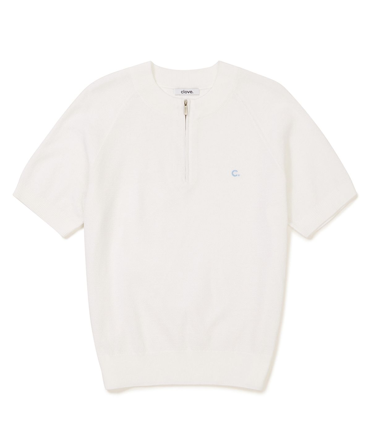 클로브(CLOVE) [23SS clove] Half Zip-up Knit (White)