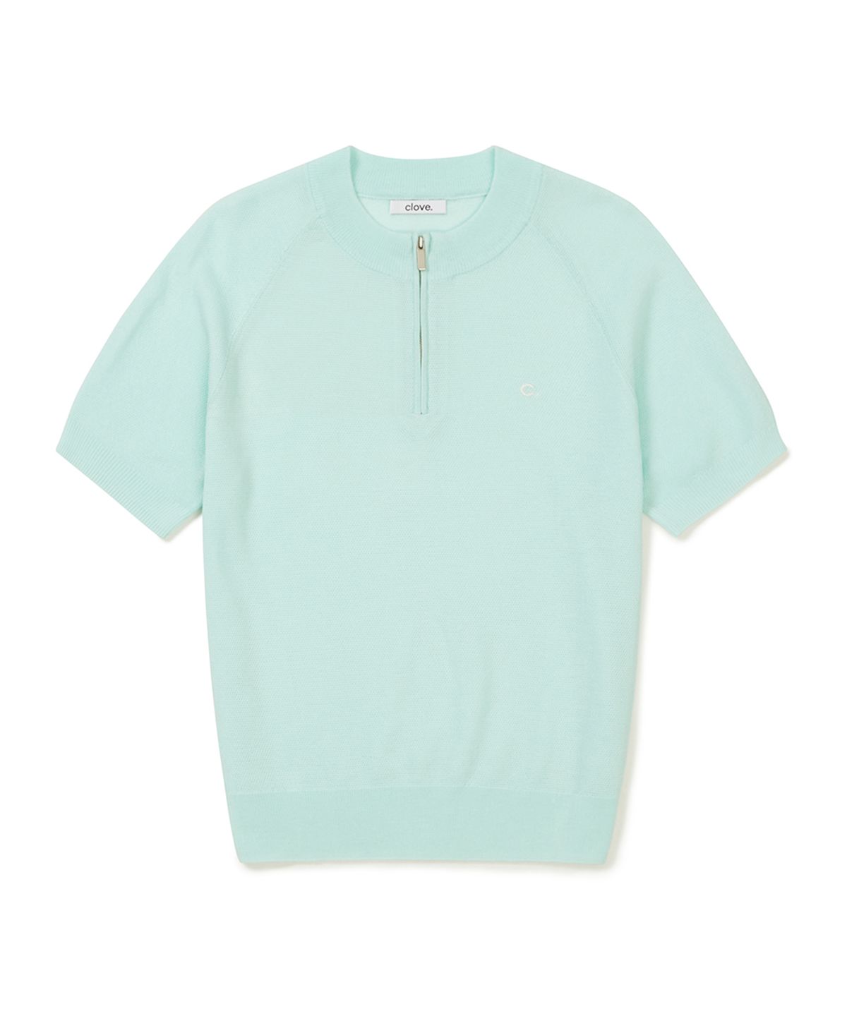클로브(CLOVE) [23SS clove] Half Zip-up Knit (Mint)