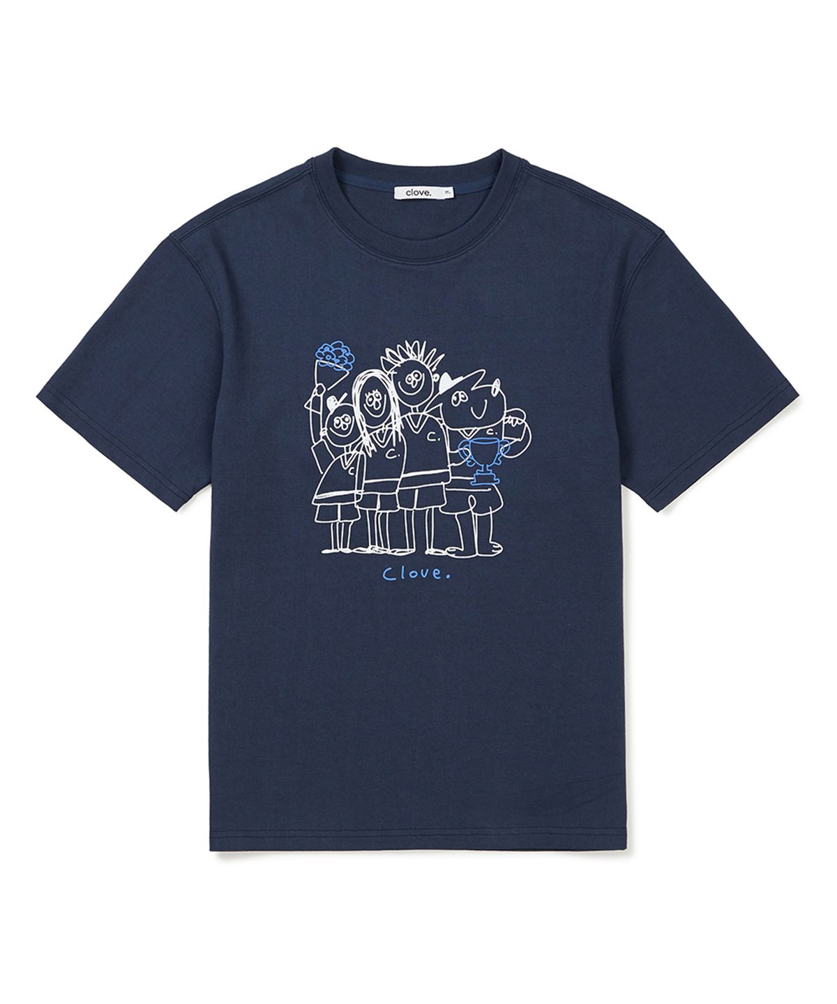 클로브(CLOVE) [23SS clove] Crew Graphic T-shirt (Navy)
