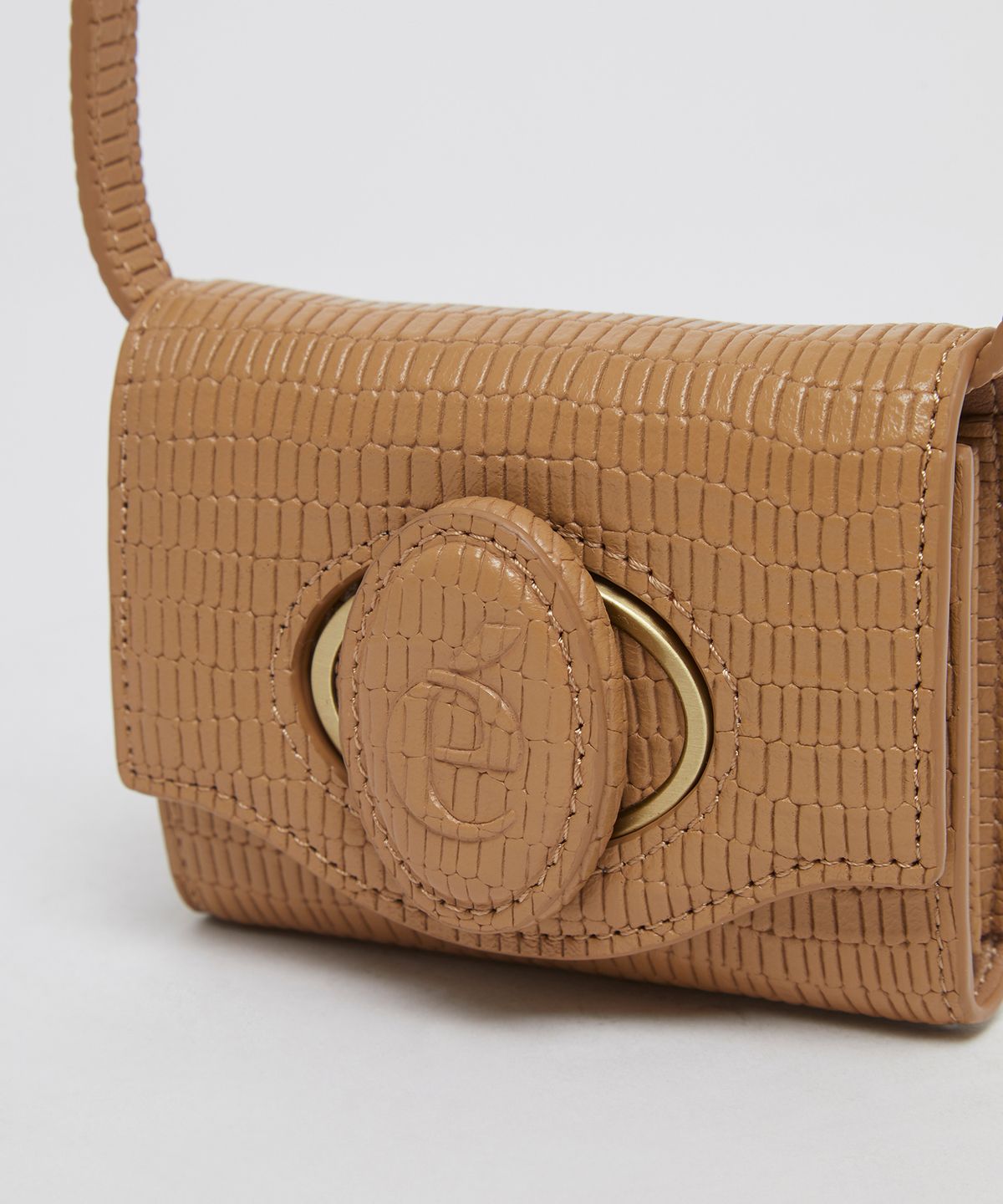 아카이브앱크(ARCHIVEPKE) Oval card bag(Lizard beige)_OVBRX24003LIB