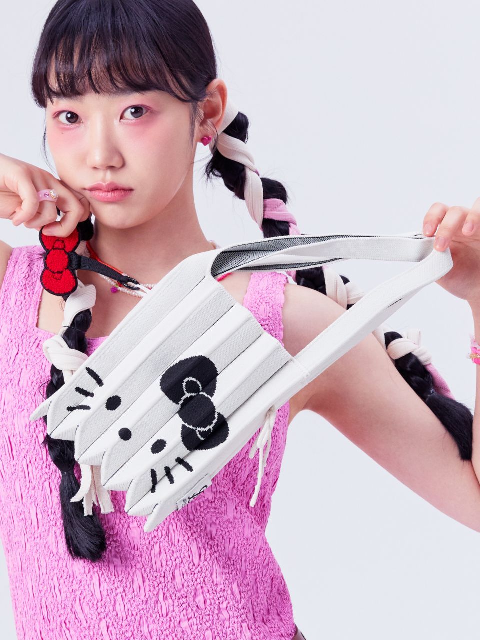 【JOSEPH&STACEY】Lucky Pleats Knit S Hello Kitty 韓国発 JOSEPH&STACEY × Sanrio】Lucky Pleats Knit S Sanrio 韓国発