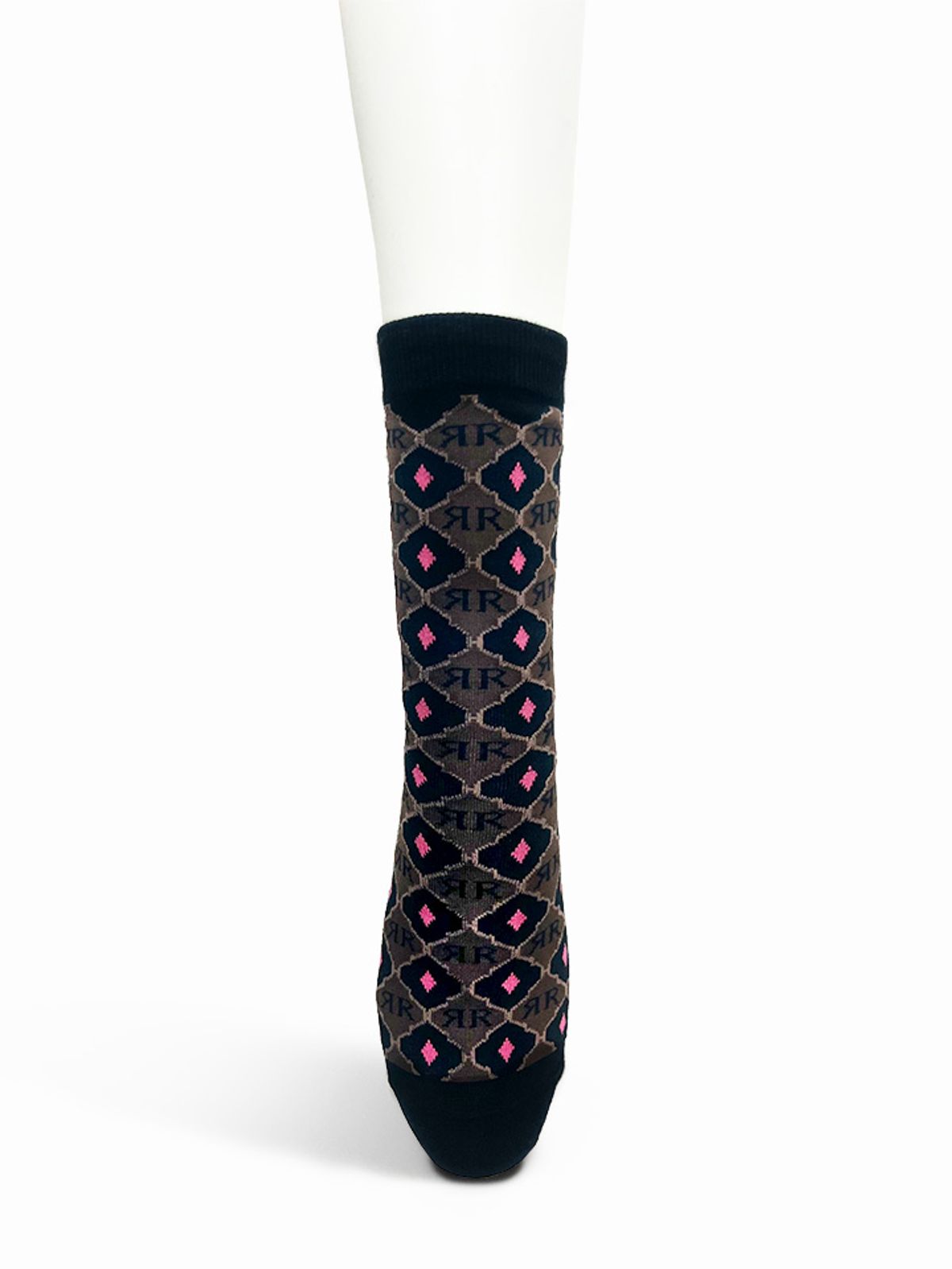 로맨틱타이거(ROMANTIC TIGER) Pink Diamond Black Socks