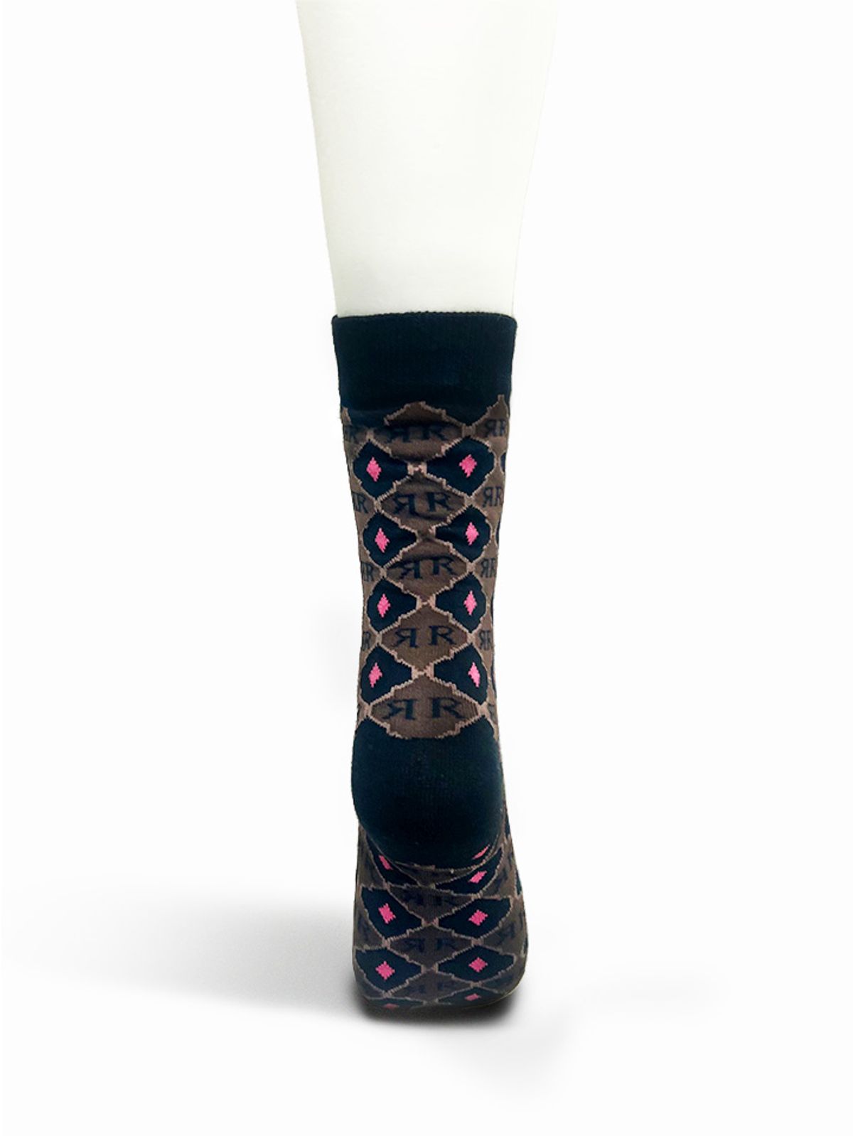 로맨틱타이거(ROMANTIC TIGER) Pink Diamond Black Socks