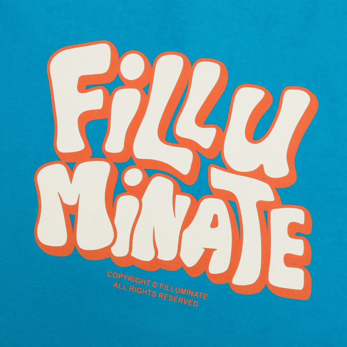 필루미네이트(FILLUMINATE) 오버핏 페인팅 드로우 티셔츠-블루