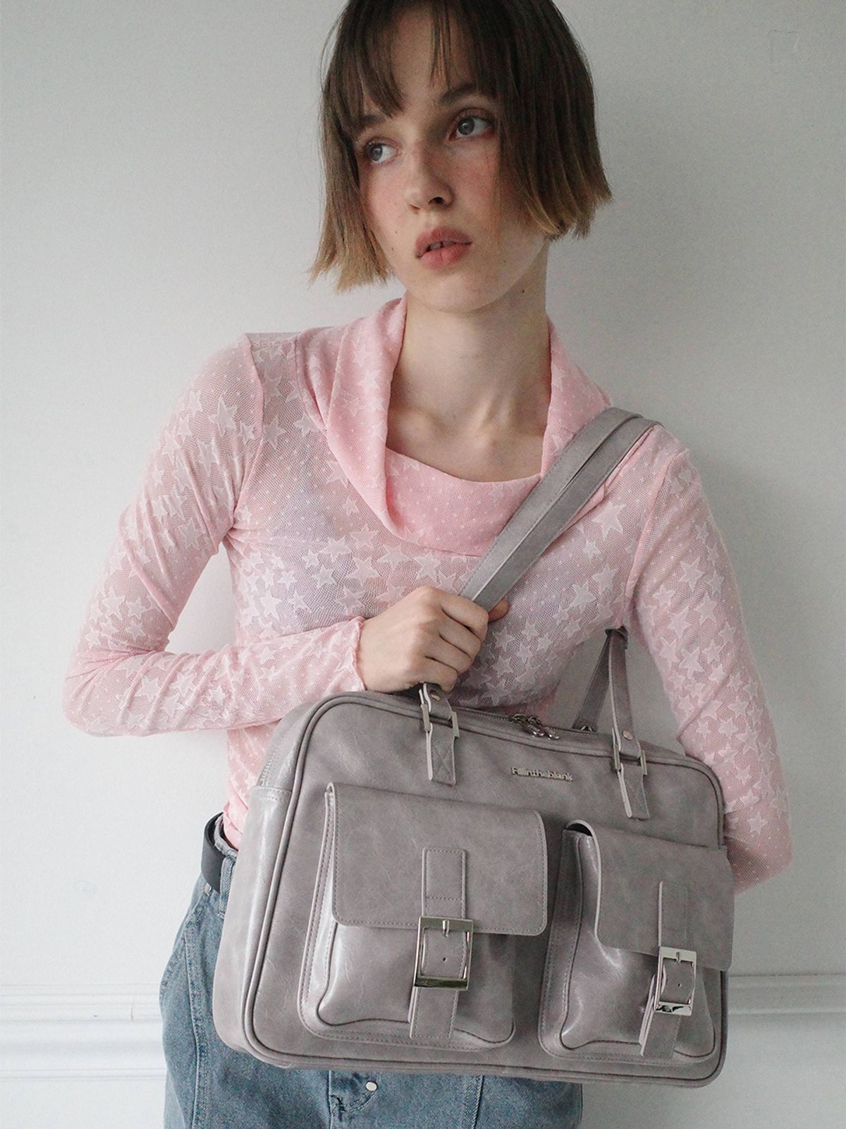 필인더블랭크(FILLINTHEBLANK) PK Shoulder Bag (marble)(stone)