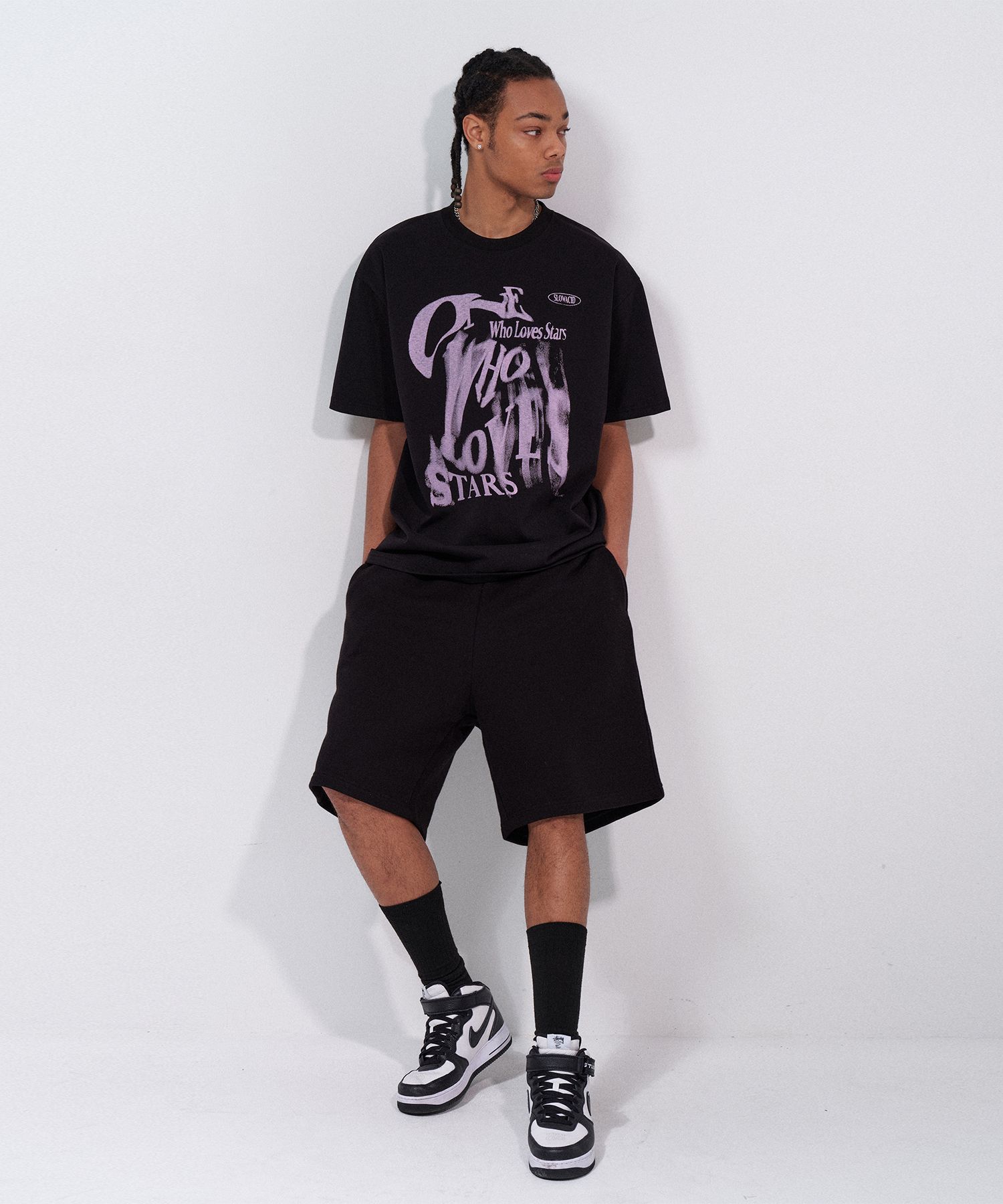 ◆SLOWACID GRAIN LOGO Tシャツ/4色◆ MUSINSA | SLOWACID Grain Logo Short Sleeve T-Shirt [Black]