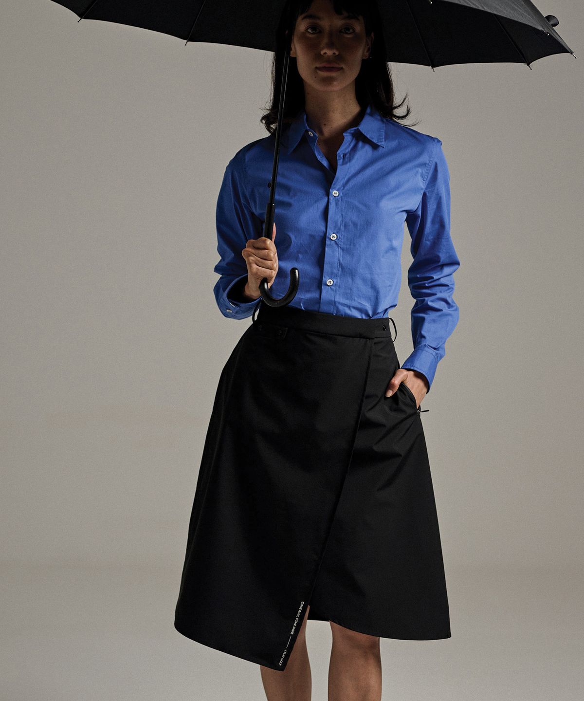 코너그린(CORNER GREEN) 리버티 레인스커트 [블랙] WGS33BLK