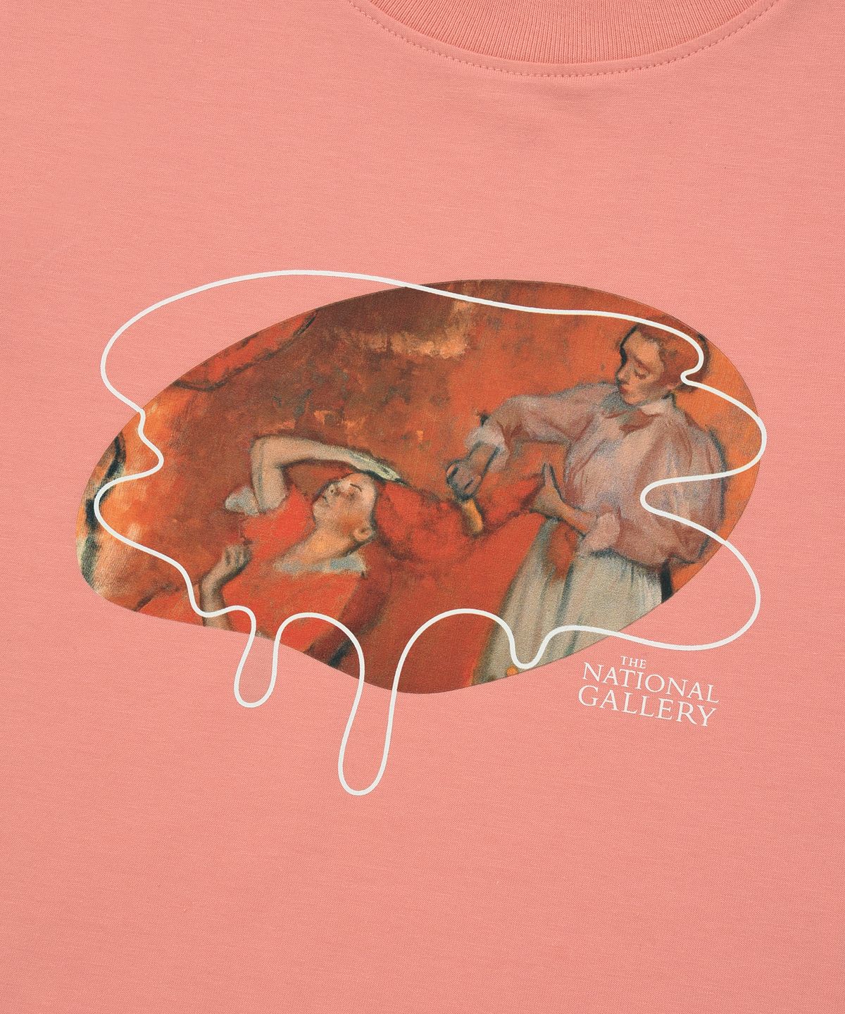 팔렛(FALLETT) [팔렛X내셔널갤러리] 에드가 드가 프린지 반팔티 살몬