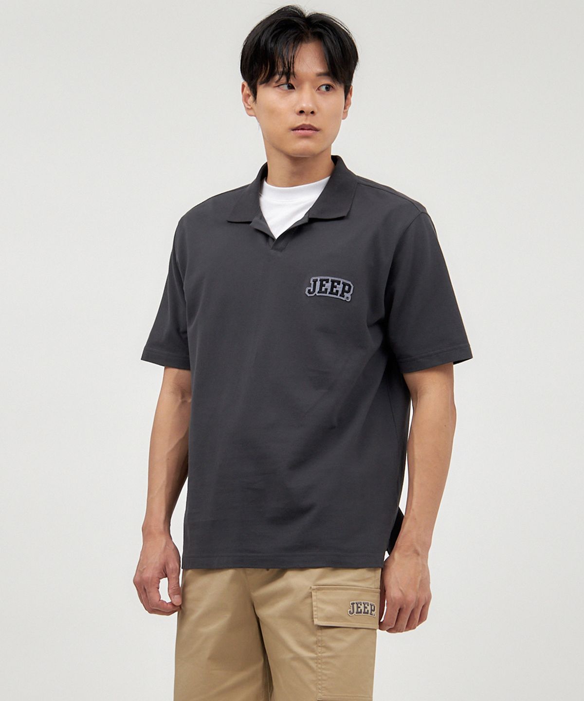 지프(JEEP) Gorpcore Applique-logo PK Shirts (JO5TSU152DG)