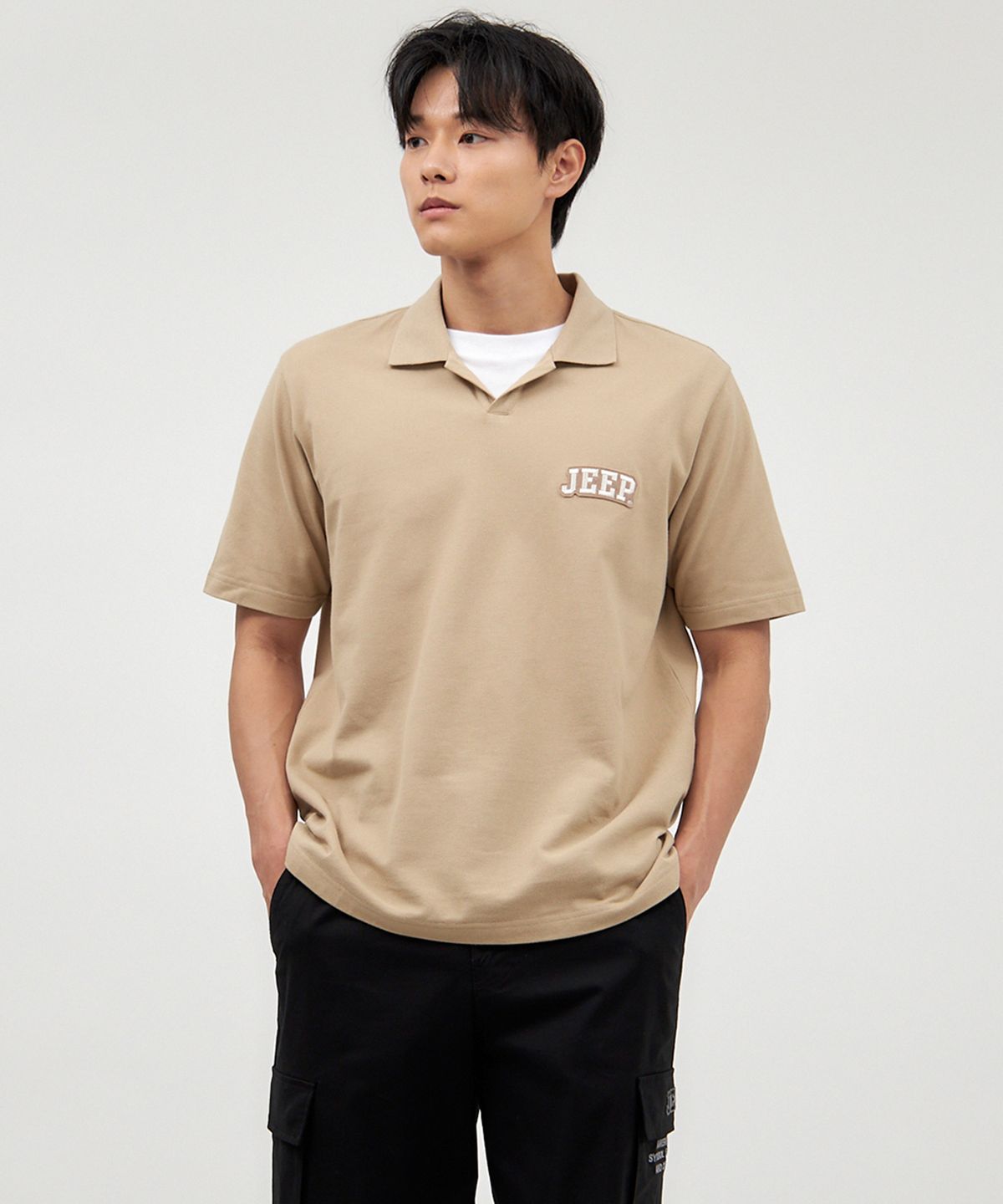 지프(JEEP) Gorpcore Applique-logo PK Shirts (JO5TSU152BE)