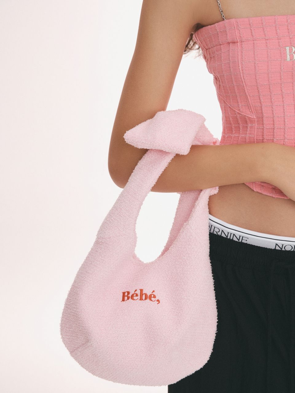 【NOIRNINE】Bebe Soft Mini Bag ロゴ ショルダーバッグ (3 col) Bébé Soft Mini Bag [PINK] - noirnine