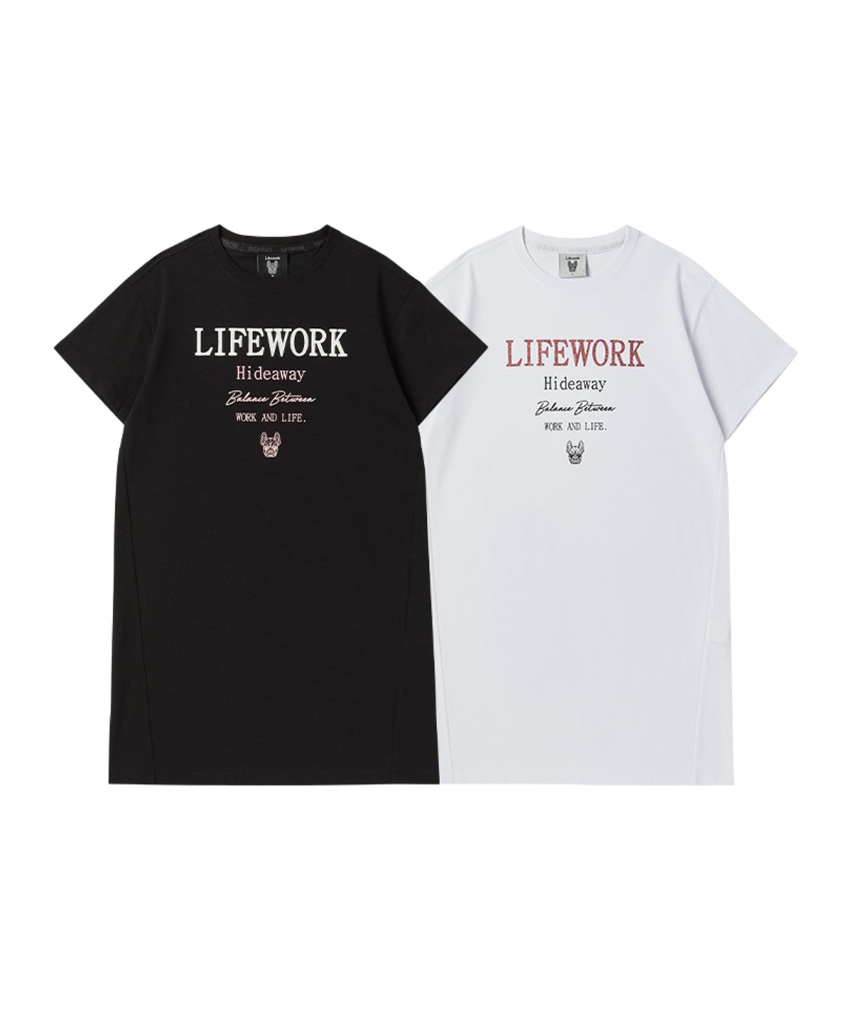 라이프워크 키즈(LIFEWORK KIDS) 키즈) 글리터 로고 뒷트임 원피스