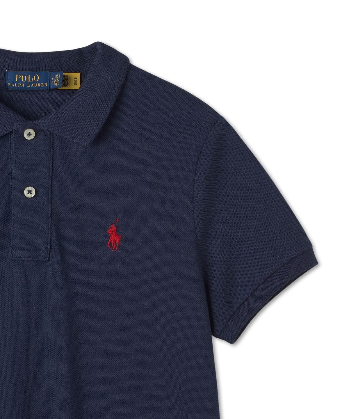 폴로 랄프 로렌(POLO RALPH LAUREN) W 코튼 메시 폴로 드레스 - 네이비