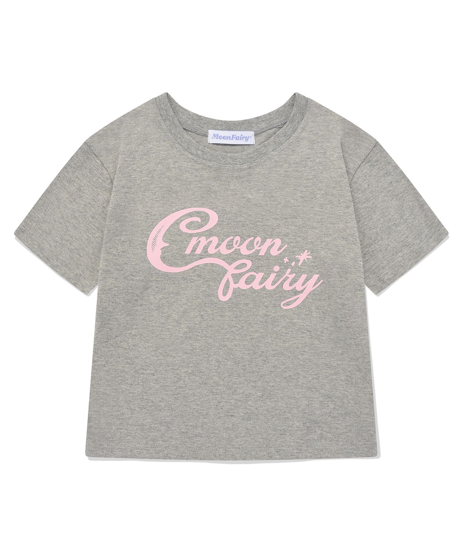 ♥ MOON FAIRY ♥MF FAIRY LINE CROP TEE MUSINSA | MOON FAIRY MF MOON LOGO CROP TEE-GRAY