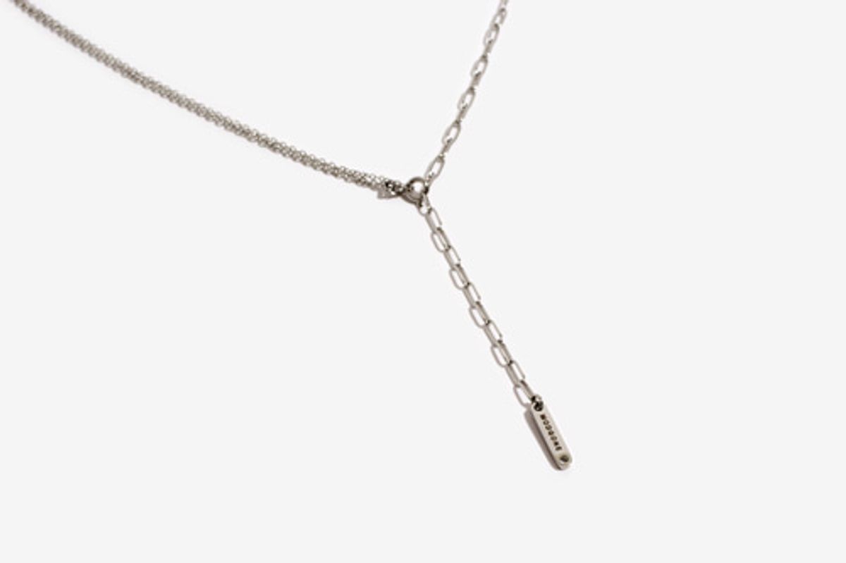 모드곤(MODGONE) 실버톤 더블체인 목걸이 Silvertone Double Chain Necklace