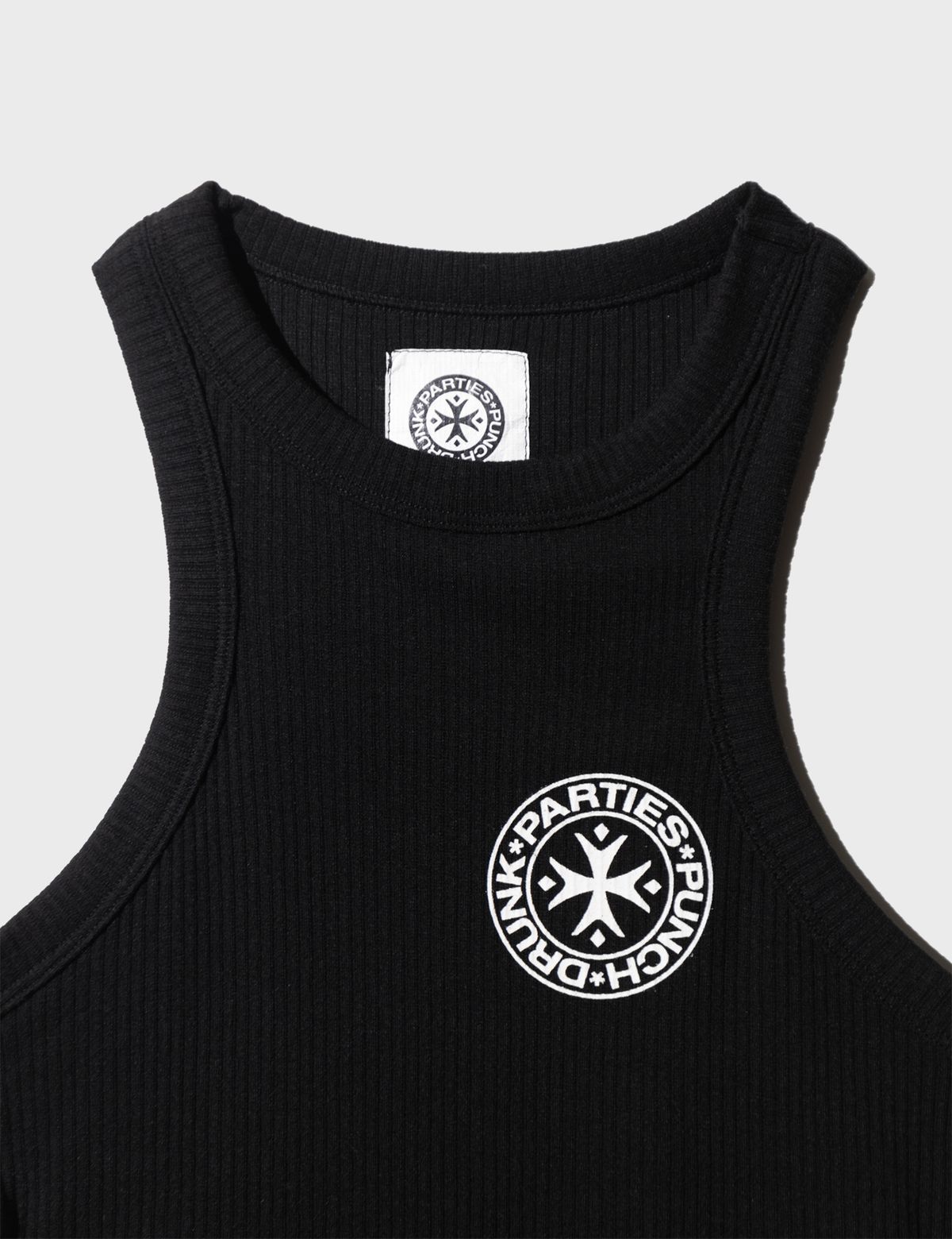 펀치드렁크파티즈(PUNCH DRUNK PARTIES) Mothers Worry Tank Top BLACK (W)
