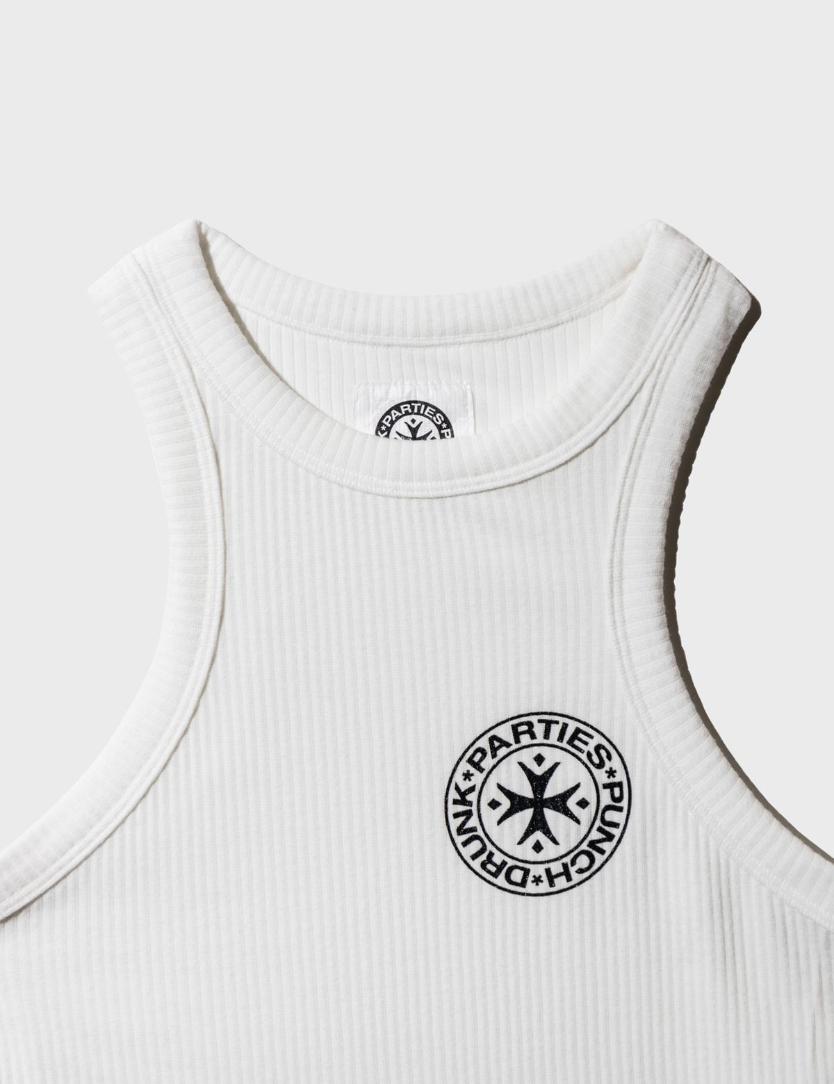 펀치드렁크파티즈(PUNCH DRUNK PARTIES) Mothers Worry Tank Top WHITE (W)