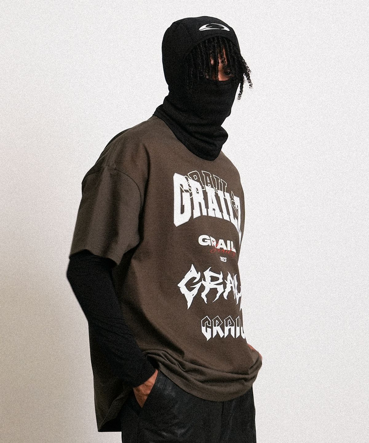 그레일즈(GRAILZ) MULTI LOGO T-SHIRTS [KHAKI]