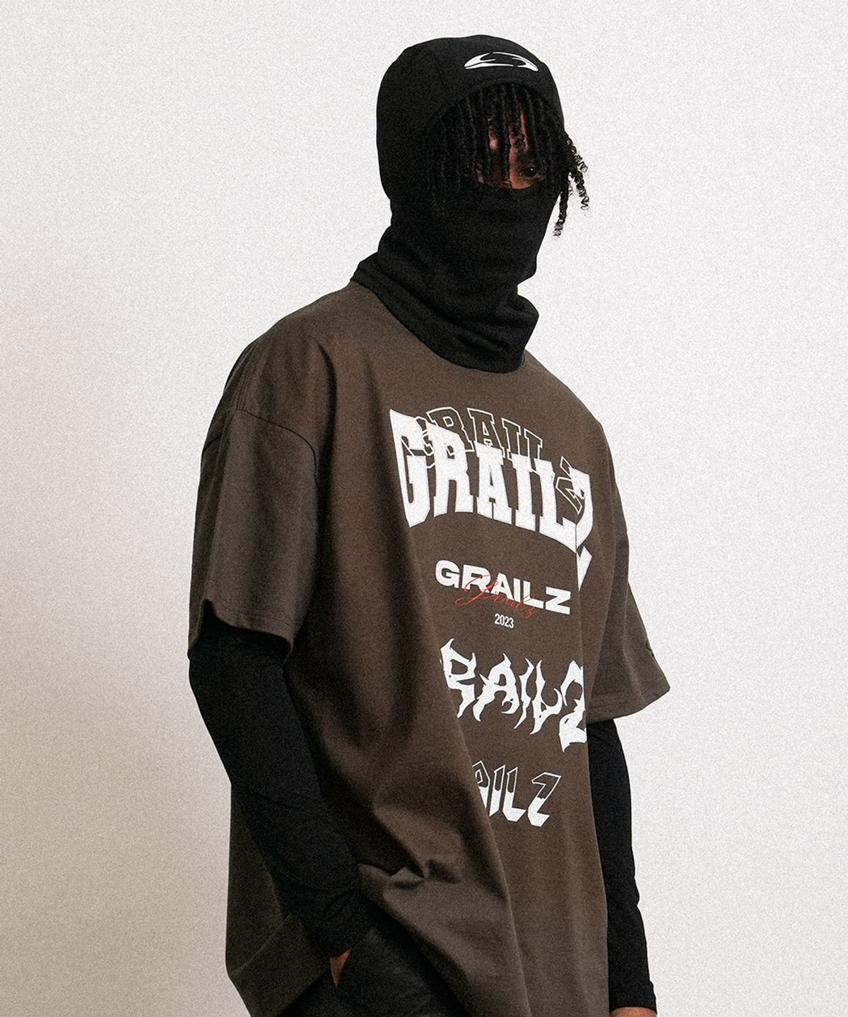 그레일즈(GRAILZ) MULTI LOGO T-SHIRTS [KHAKI]