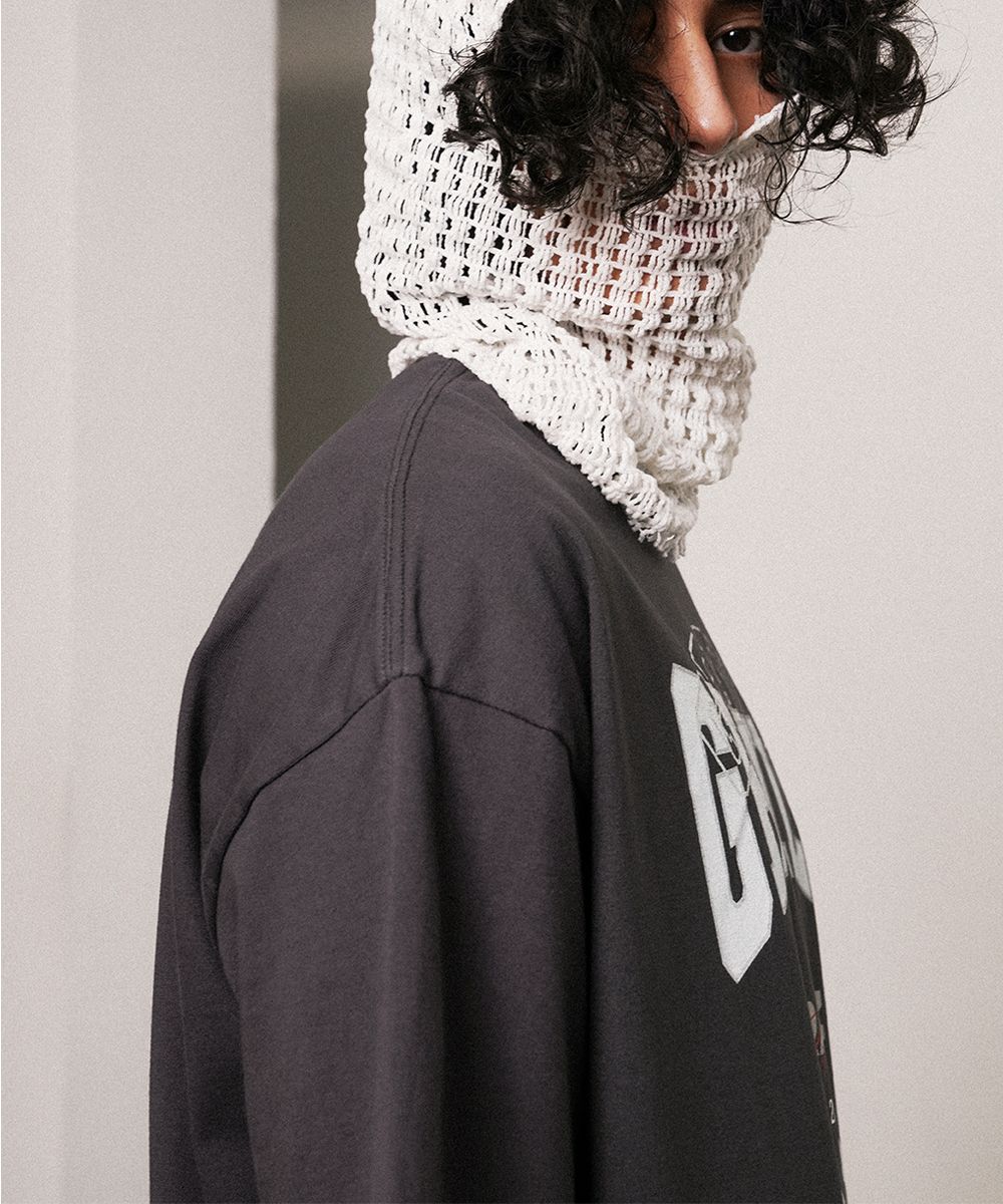 MUSINSA | GRAILZ MULTI LOGO T-SHIRTS [CHARCOAL]