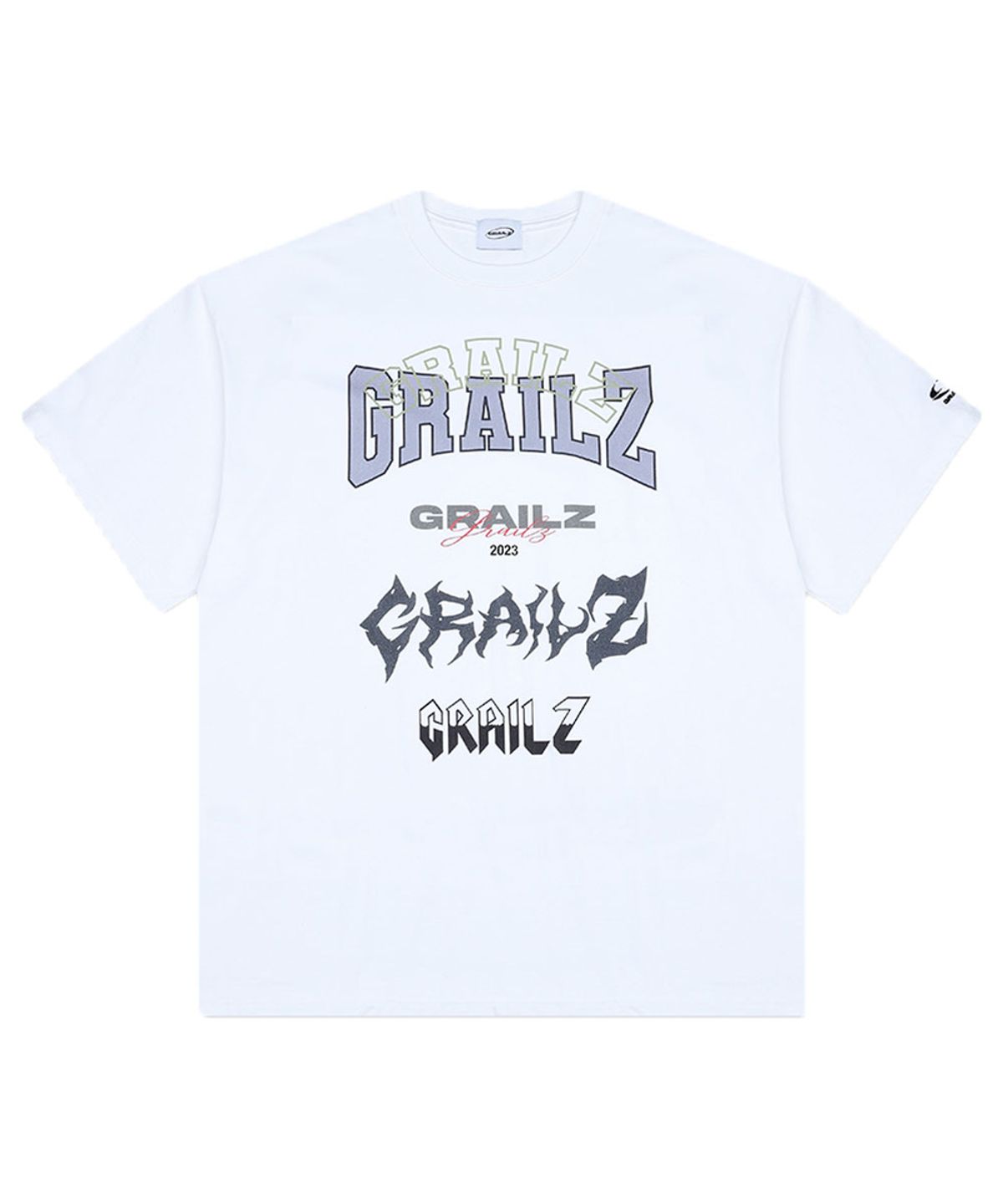 그레일즈(GRAILZ) MULTI LOGO T-SHIRTS [WHITE]