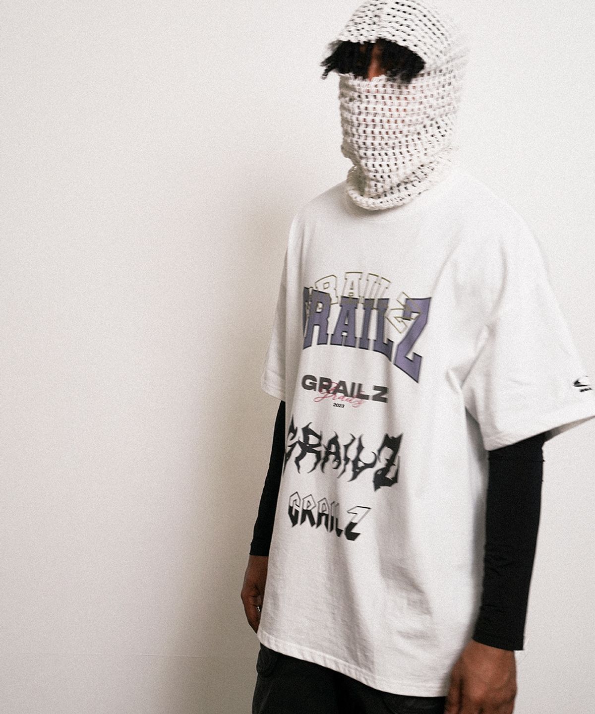그레일즈(GRAILZ) MULTI LOGO T-SHIRTS [WHITE]