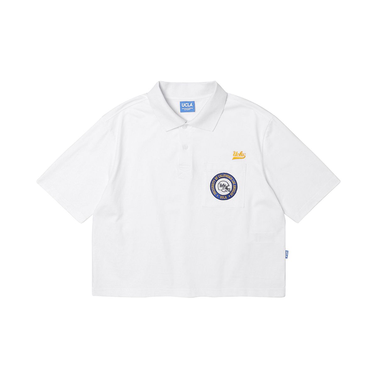 유씨엘에이(UCLA) 와펜 포인트 카라 티셔츠[WHITE](UZ4ST09_31)