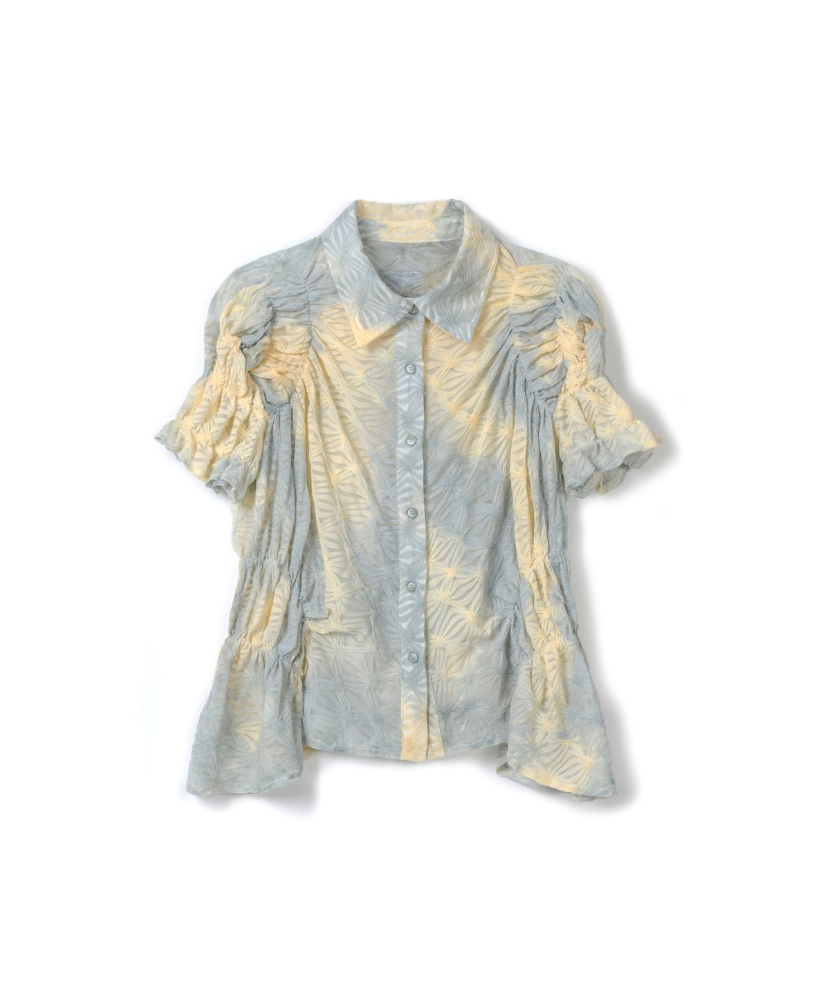 파베르핑거(FABER FINGER) Gradation Printing Shirring Blouse