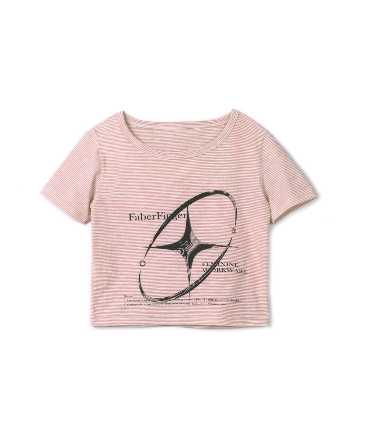파베르핑거(FABER FINGER) Signature Glitter Printing  T-shirt (Pink)