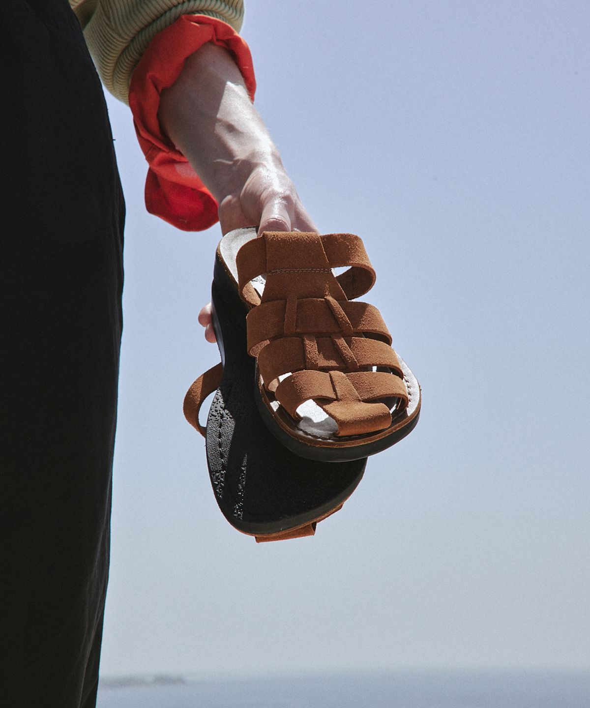 예루살렘 샌들(JERUSALEM SANDALS) NO.1063 MICHAEL SLIDE_HONEY_SUEDE (남녀공용)