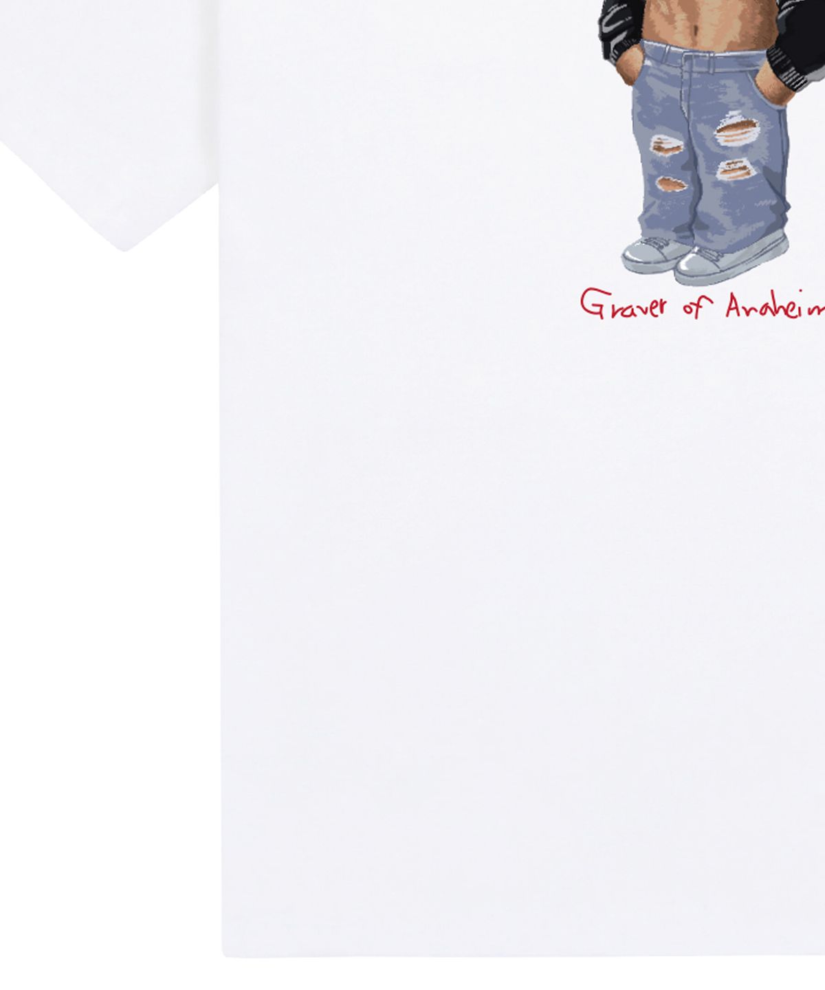 그레이버(GRAVER) [UNISEX]크롭 도그 스트리버 반팔티_화이트
