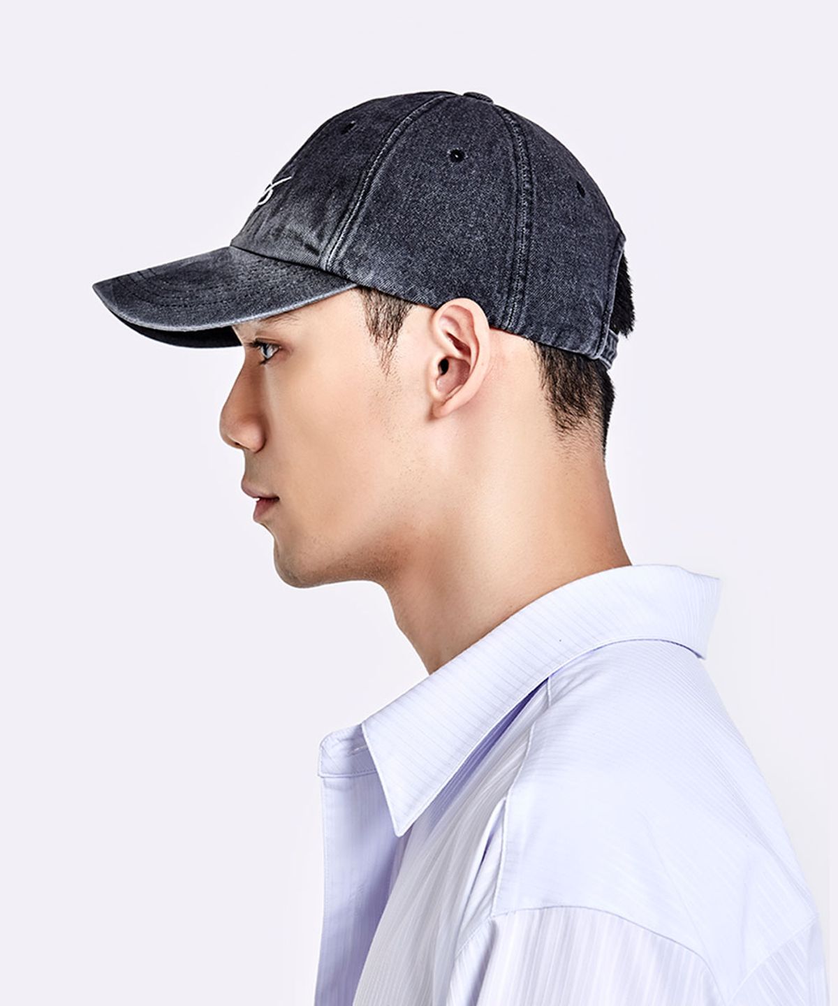 51퍼센트(51PERCENT) Denim Logo cap - Black