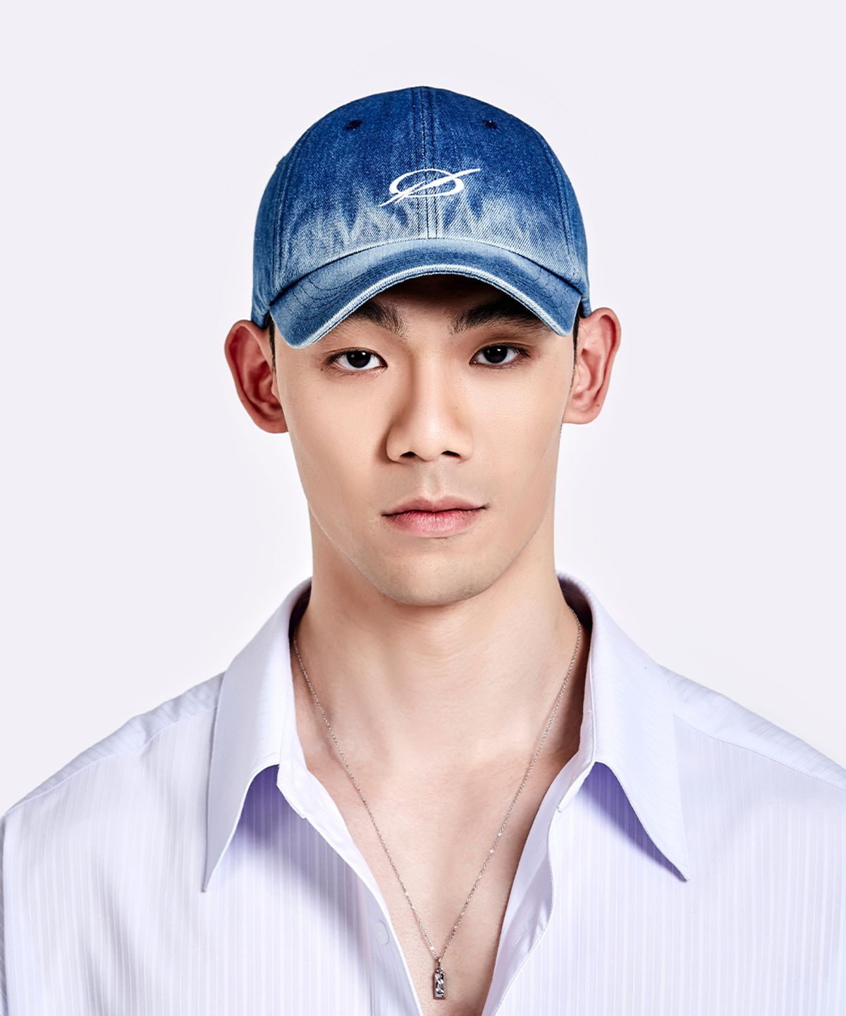 51퍼센트(51PERCENT) Denim Logo cap - Deep blue