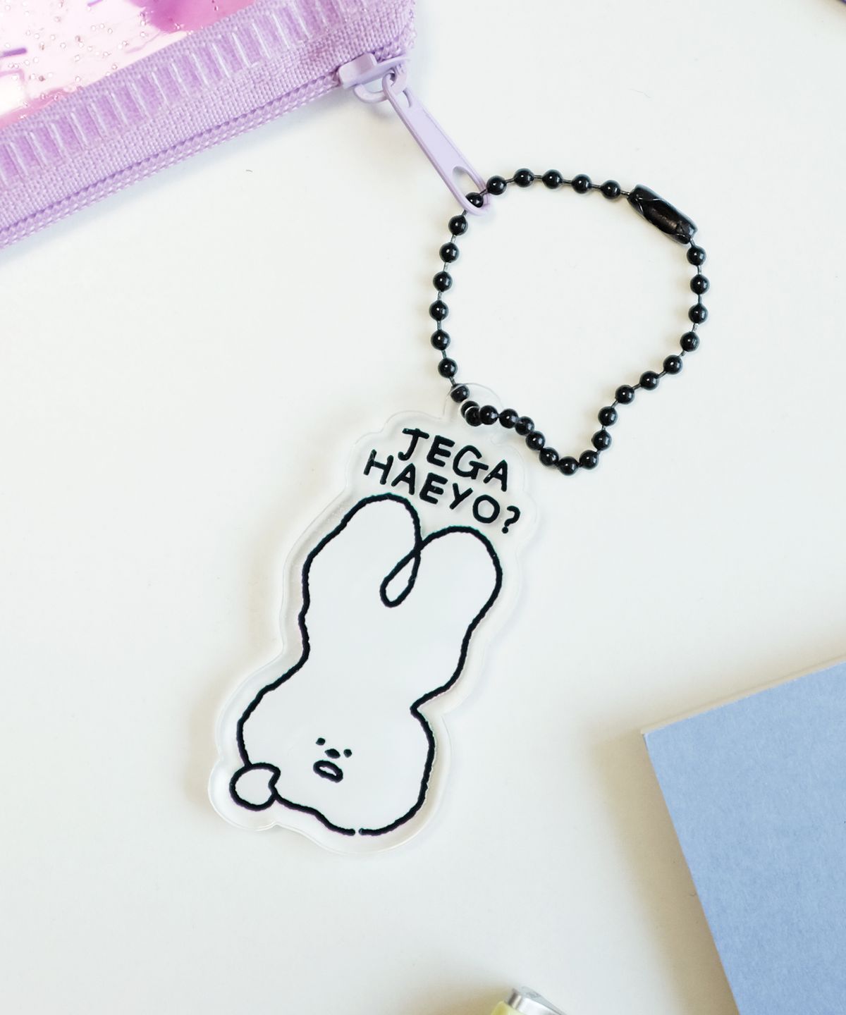 벌룬프렌즈(BALLOON FRIENDS) 아크릴 키링 WORKING RABBIT DOODLE 2종